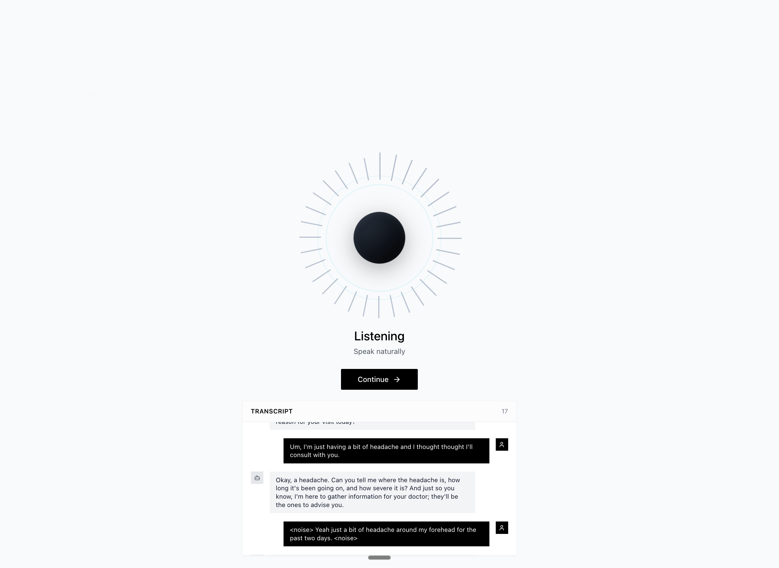 Live conversation with real-time transcription and streaming tasks