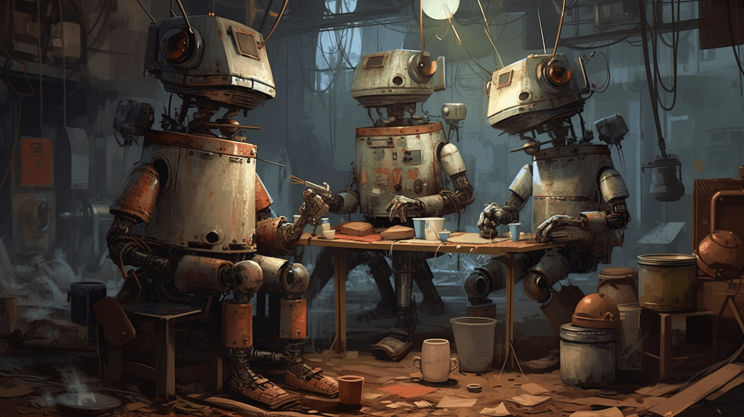 robots having a meeting?