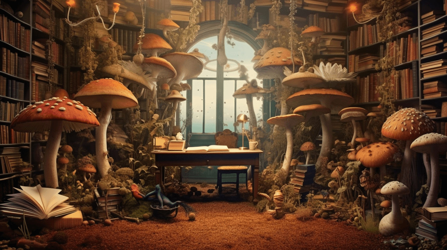 a mushroom workroom