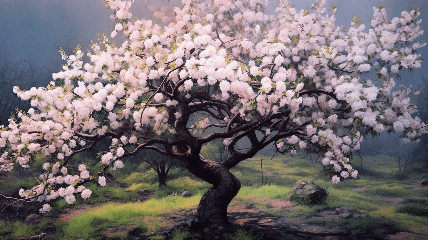 a blooming apple tree