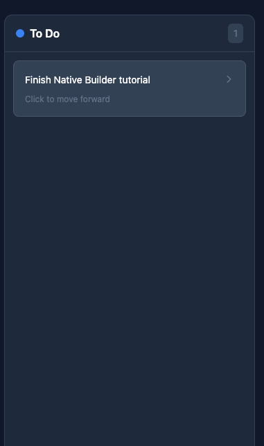Task added to To Do column