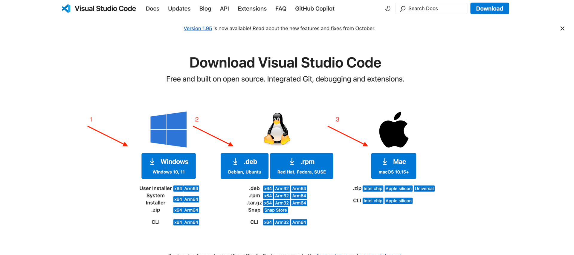 vscode download page