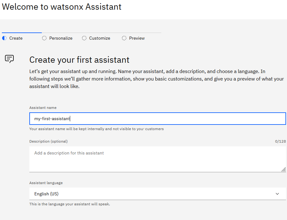 Create first Assistant