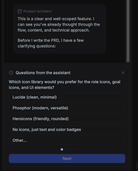 Product Architect clarifying question about icon library