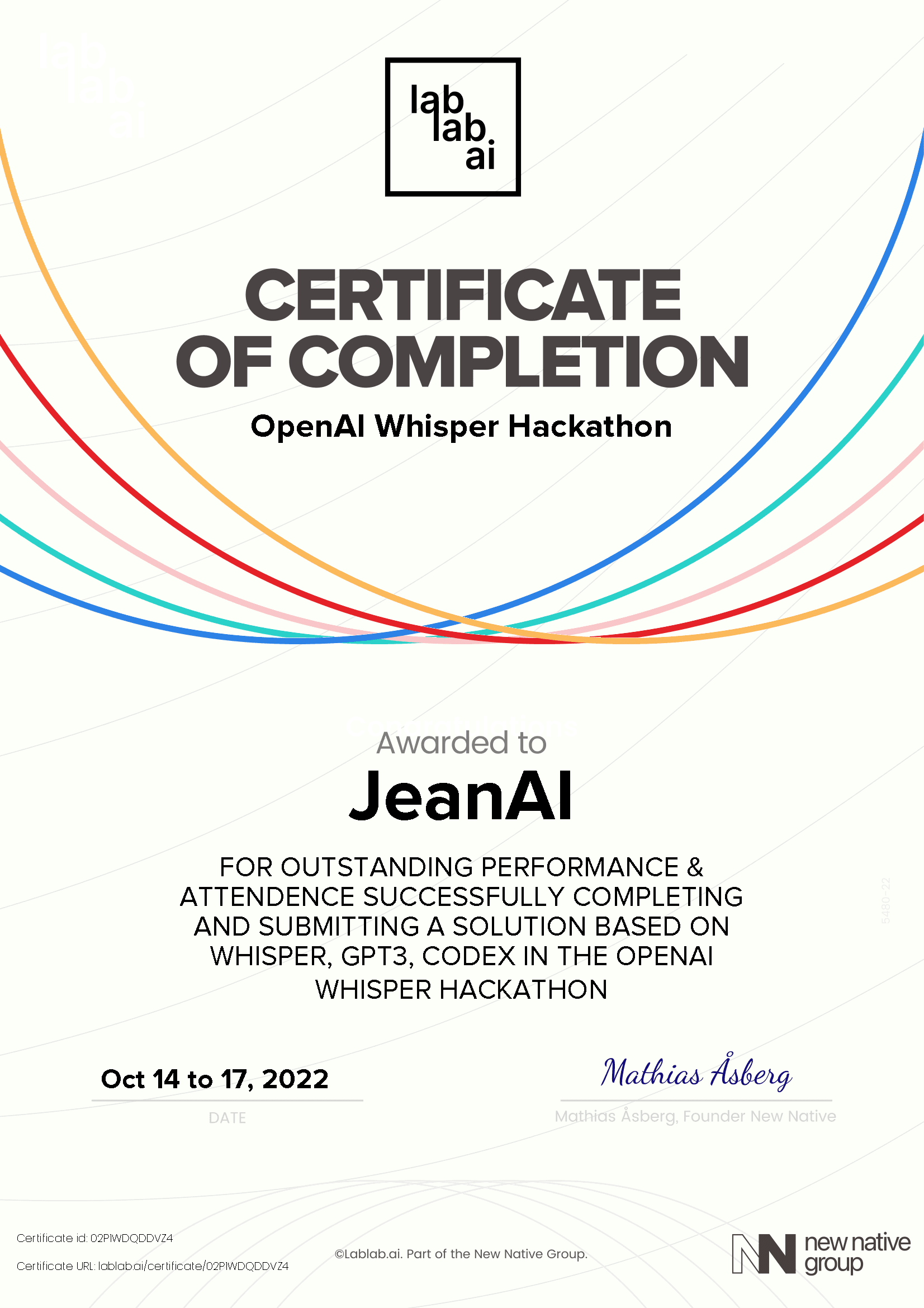 personal certificate