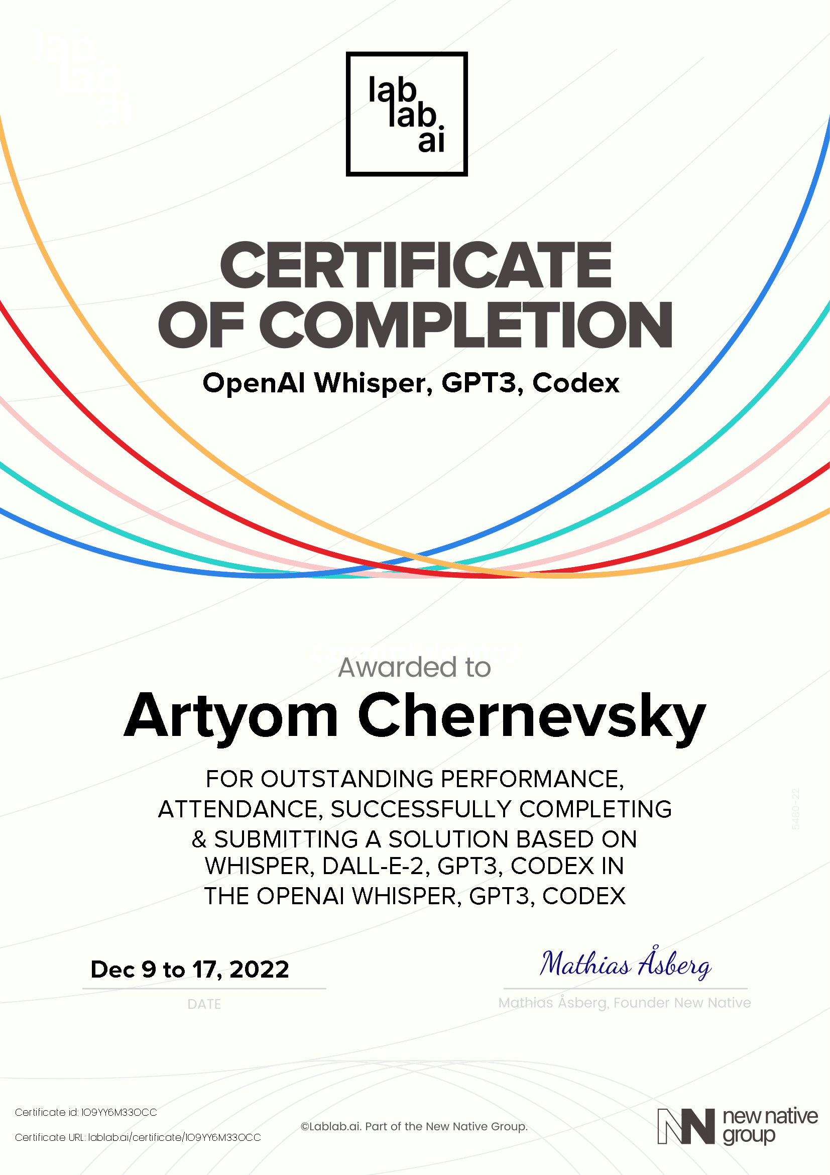 personal certificate