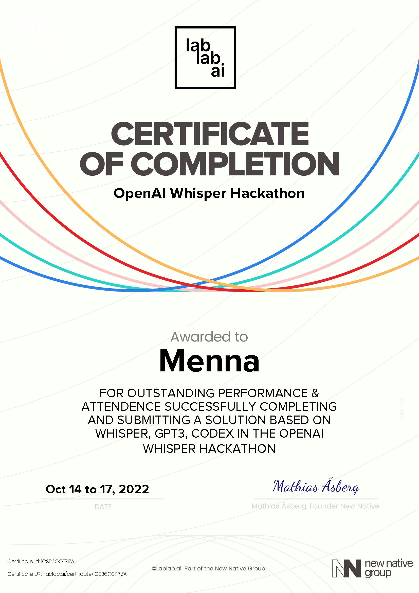 personal certificate