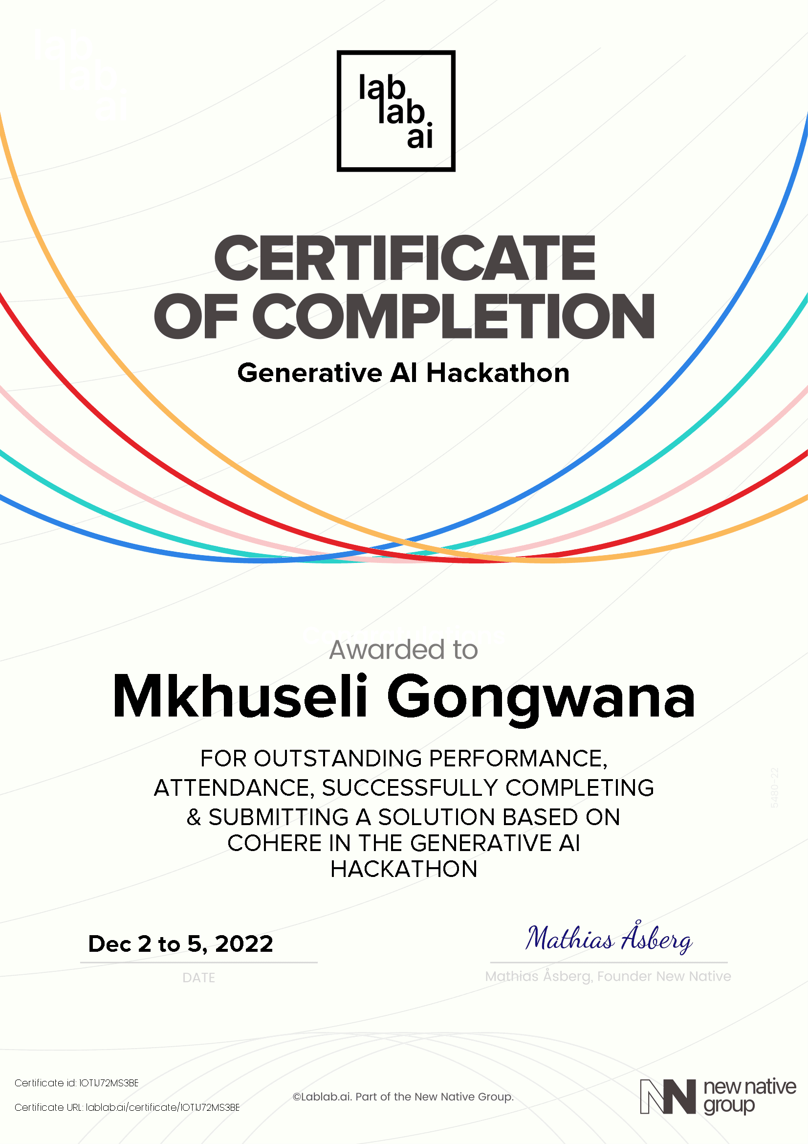 personal certificate