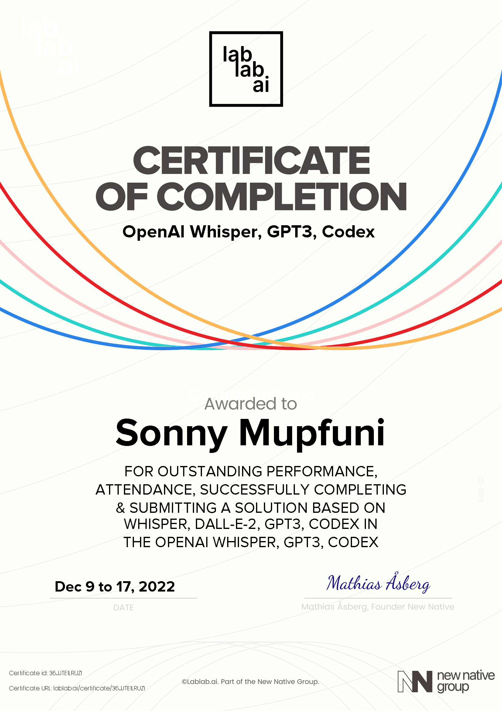 personal certificate