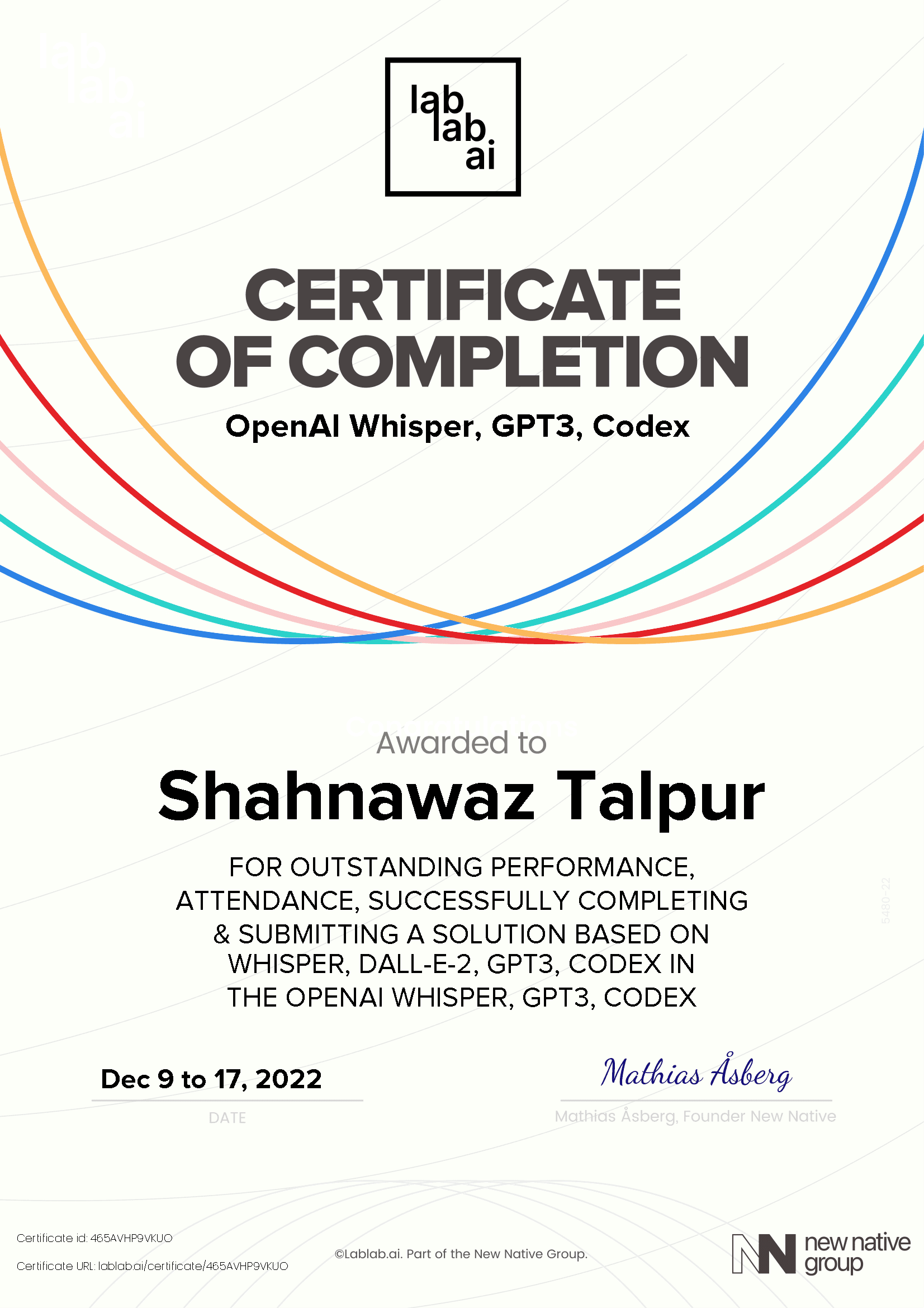 personal certificate