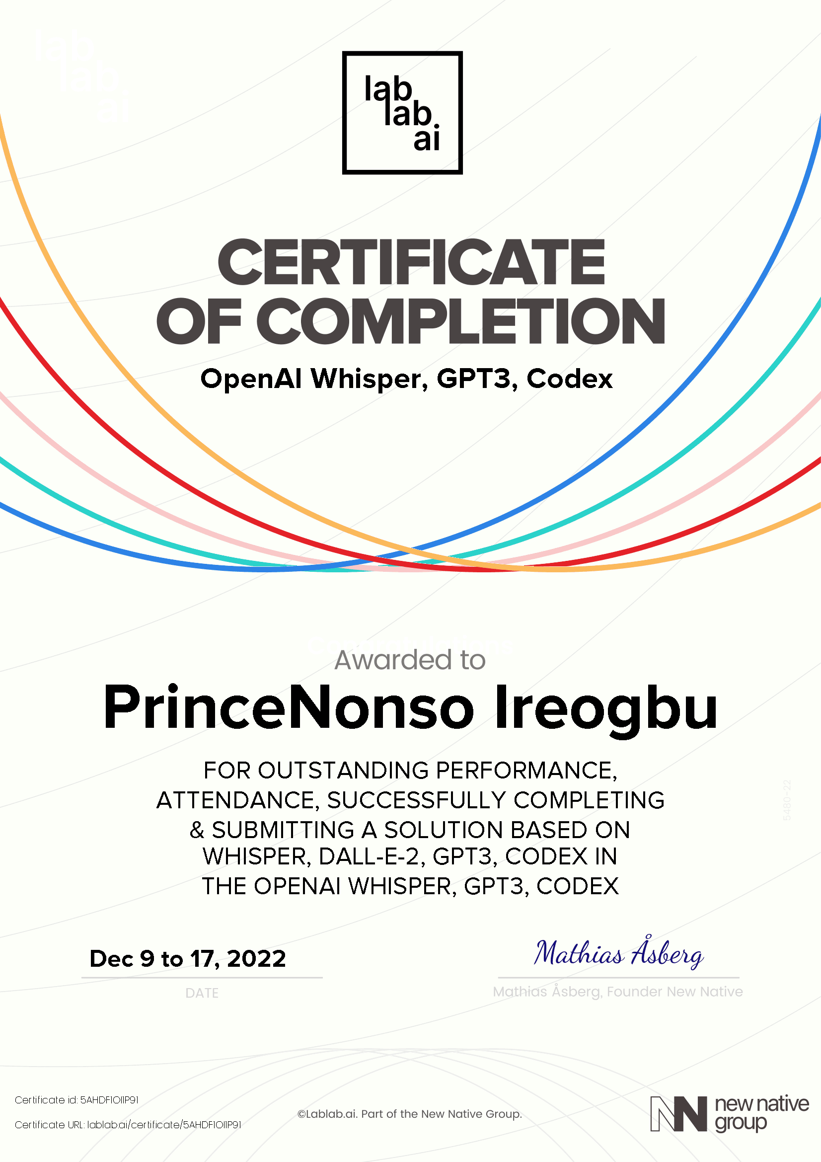 personal certificate