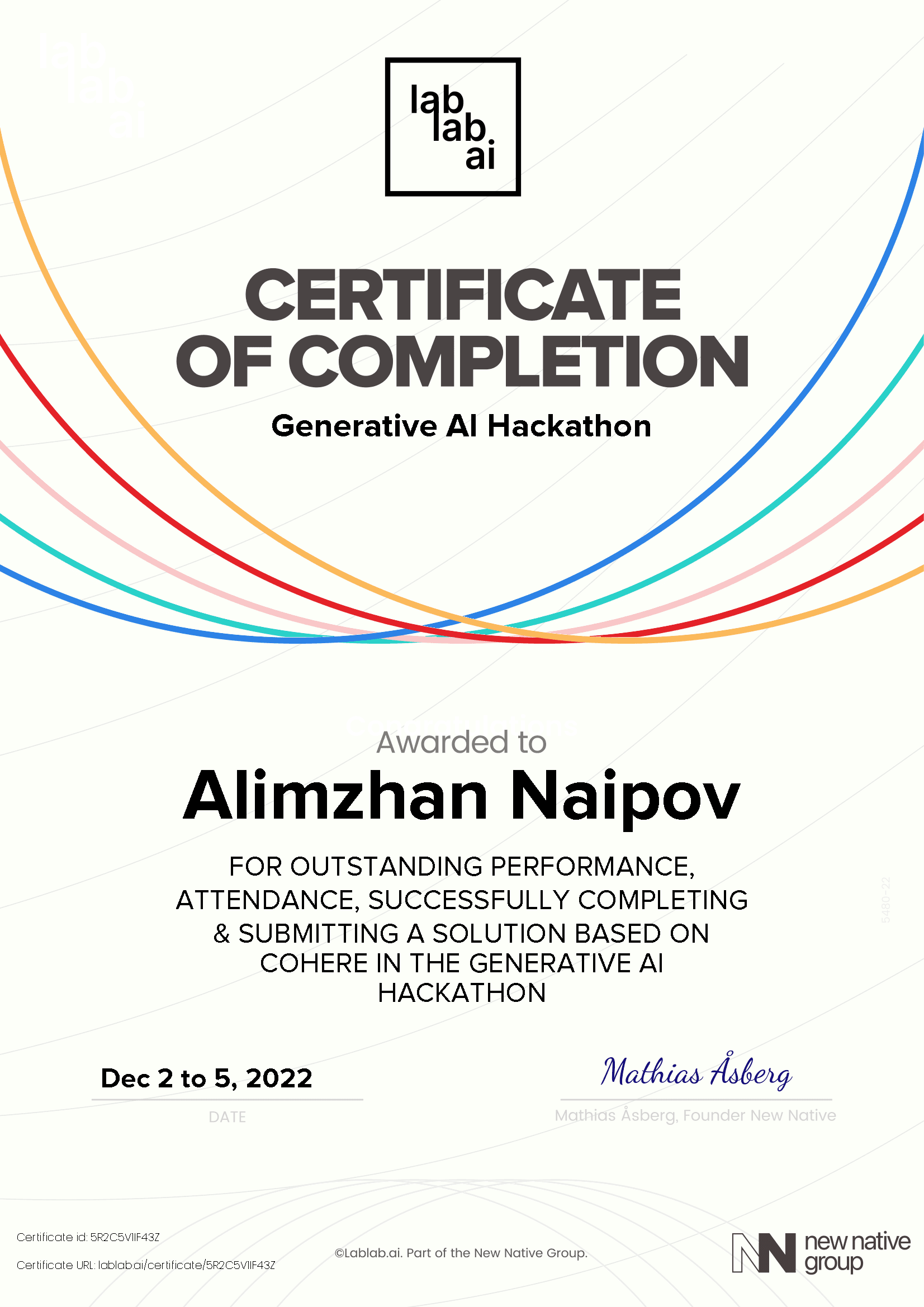 personal certificate