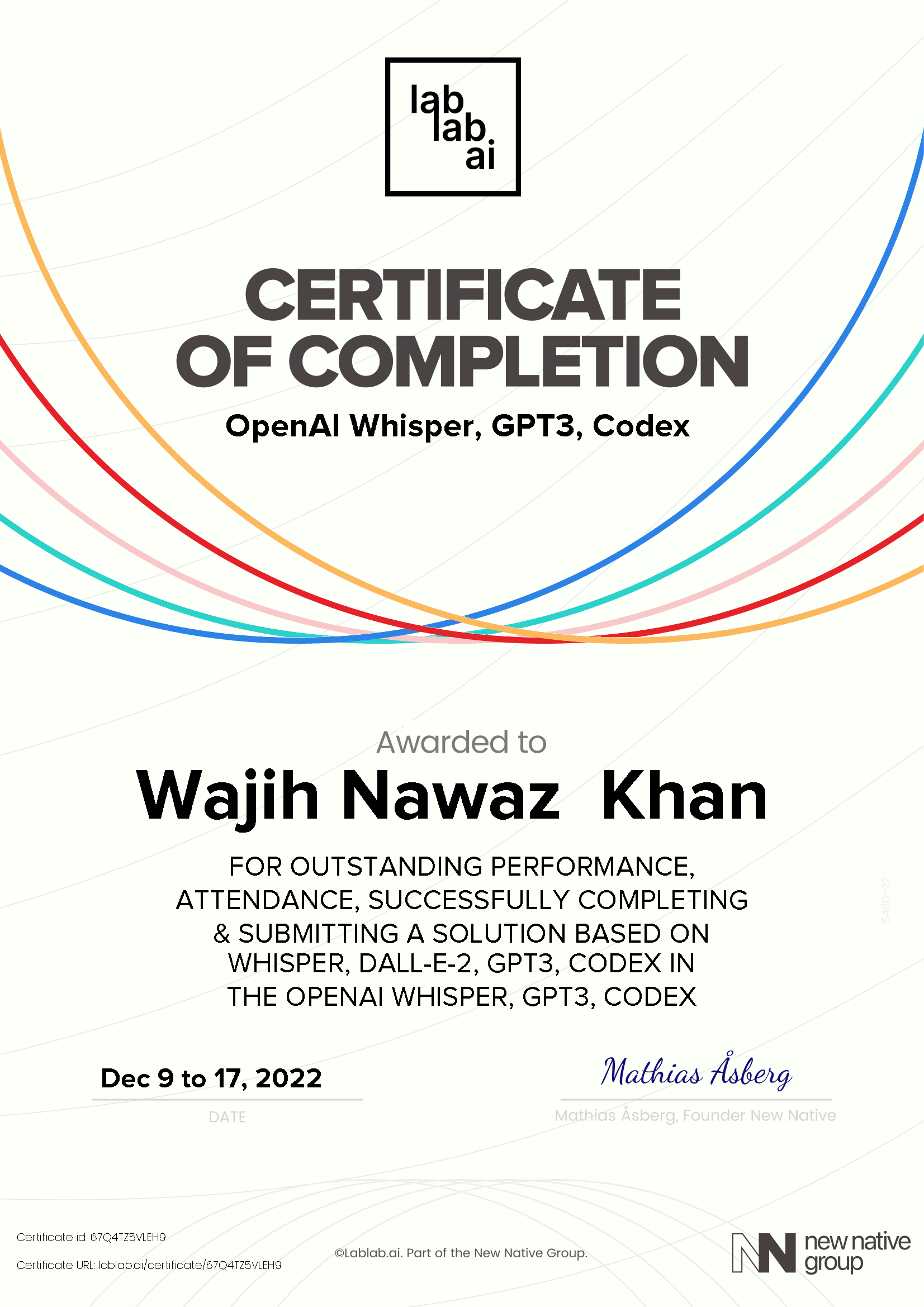 personal certificate