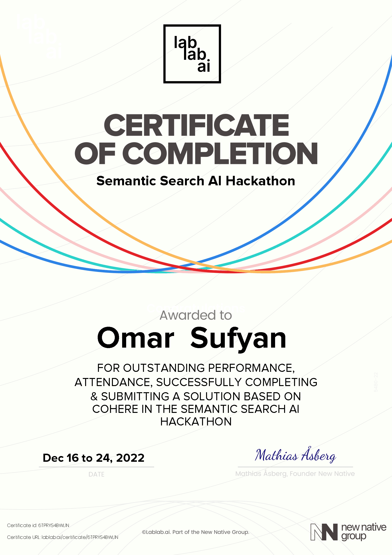 personal certificate