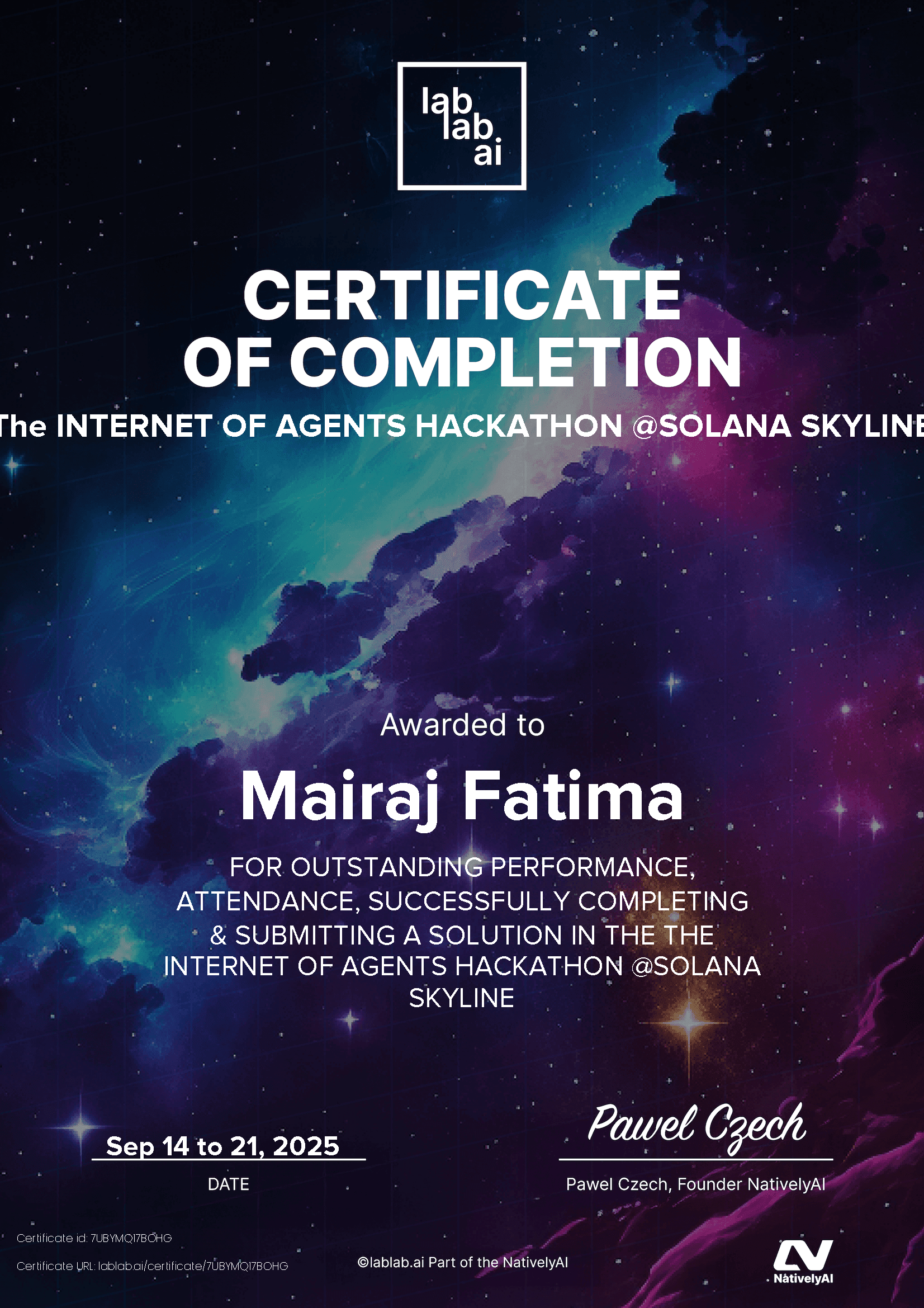 personal certificate