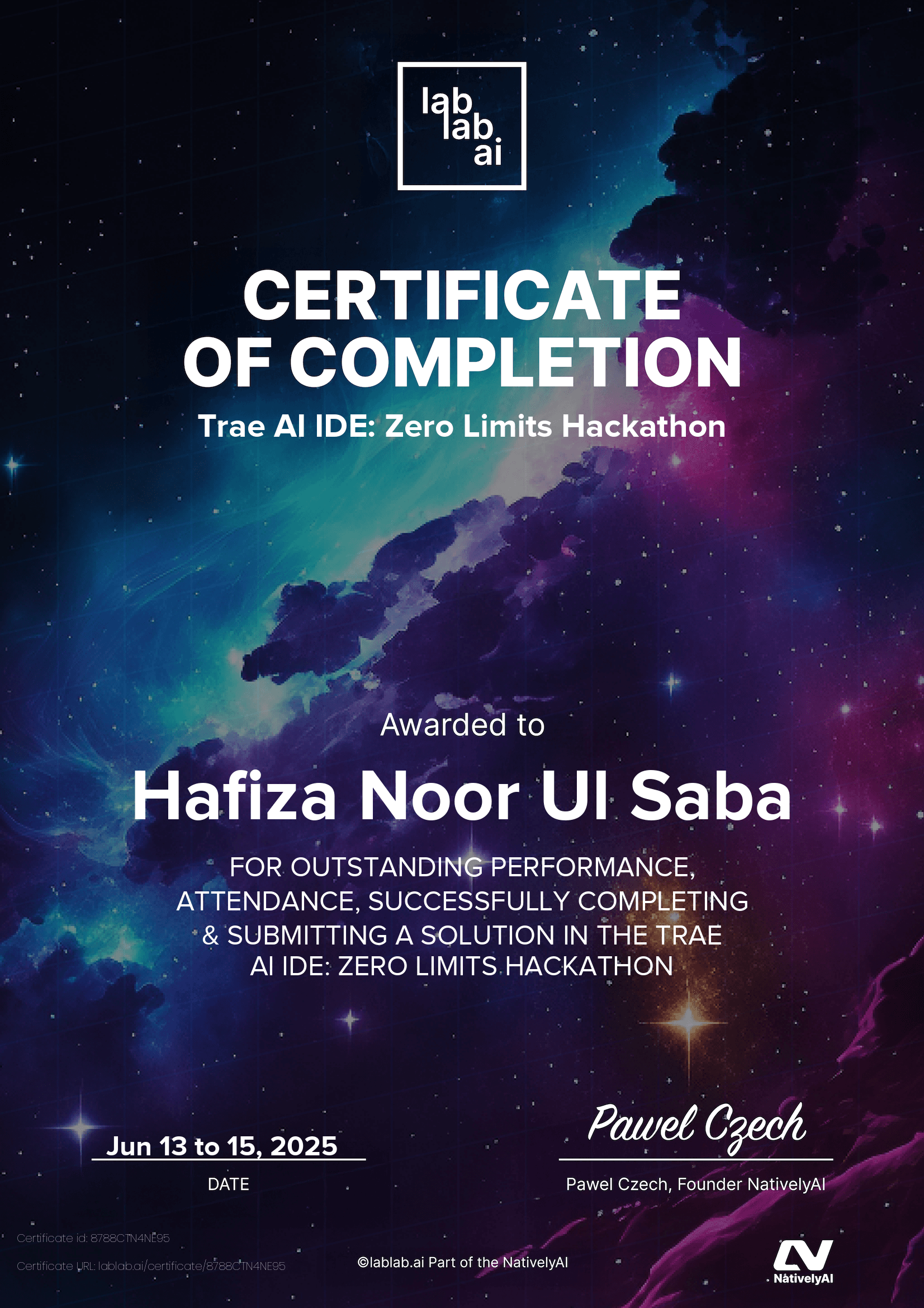 personal certificate