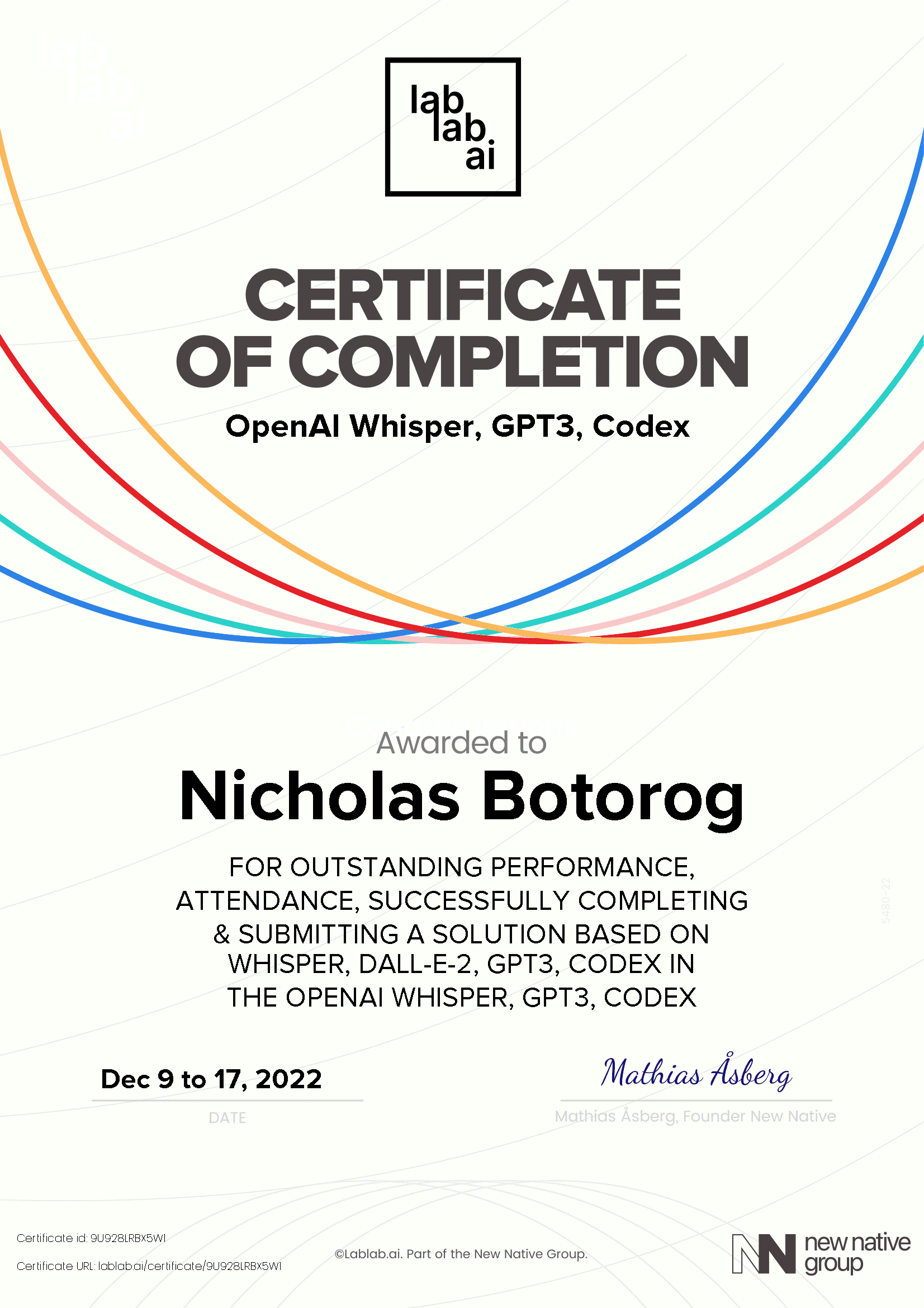 personal certificate