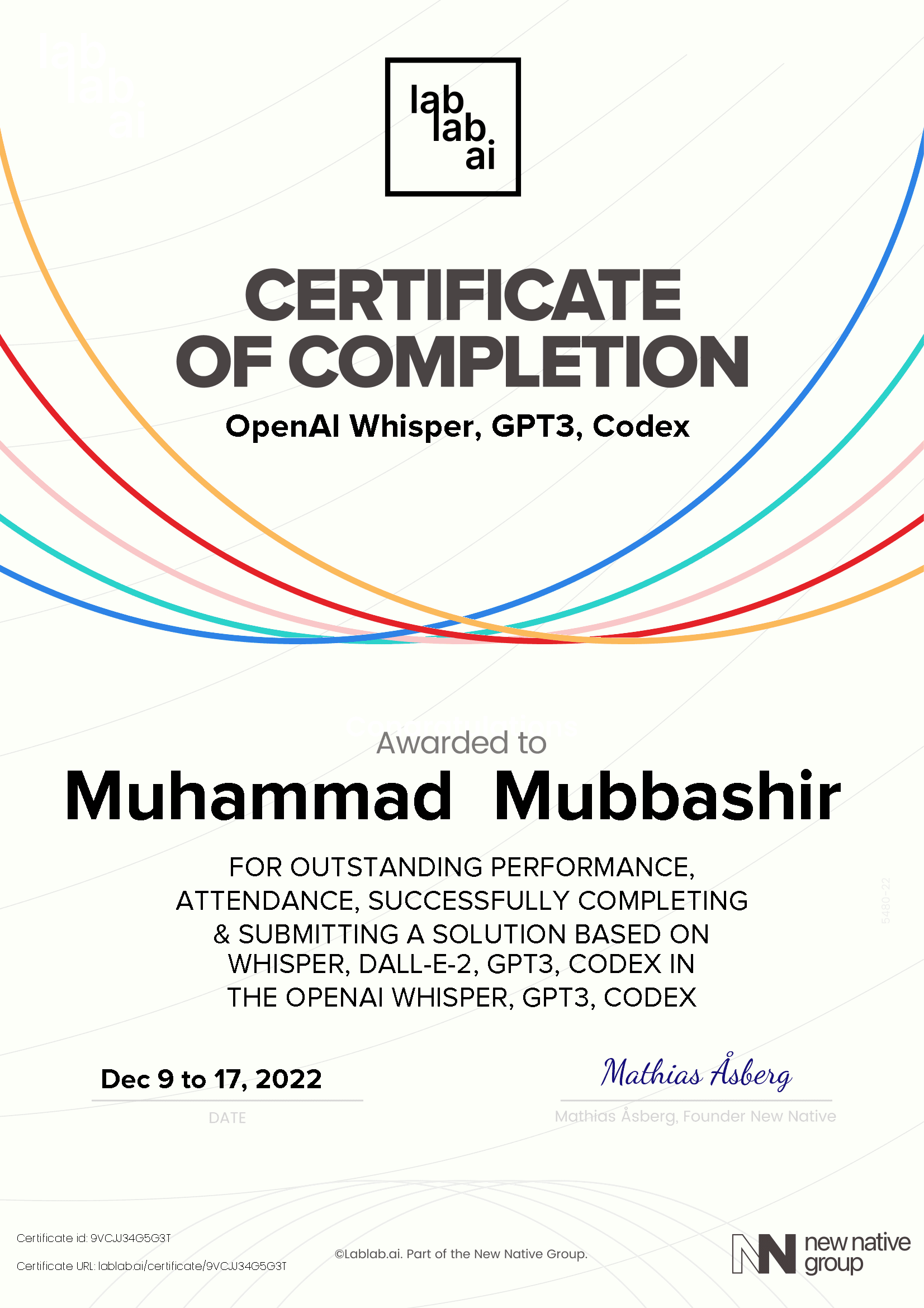 personal certificate