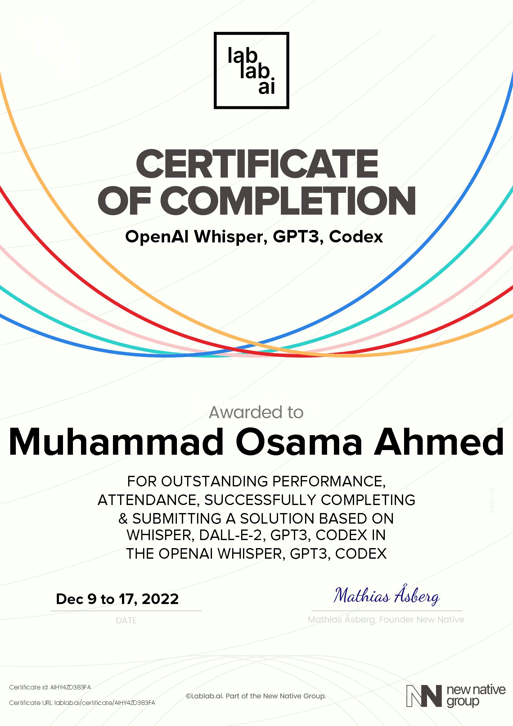 personal certificate