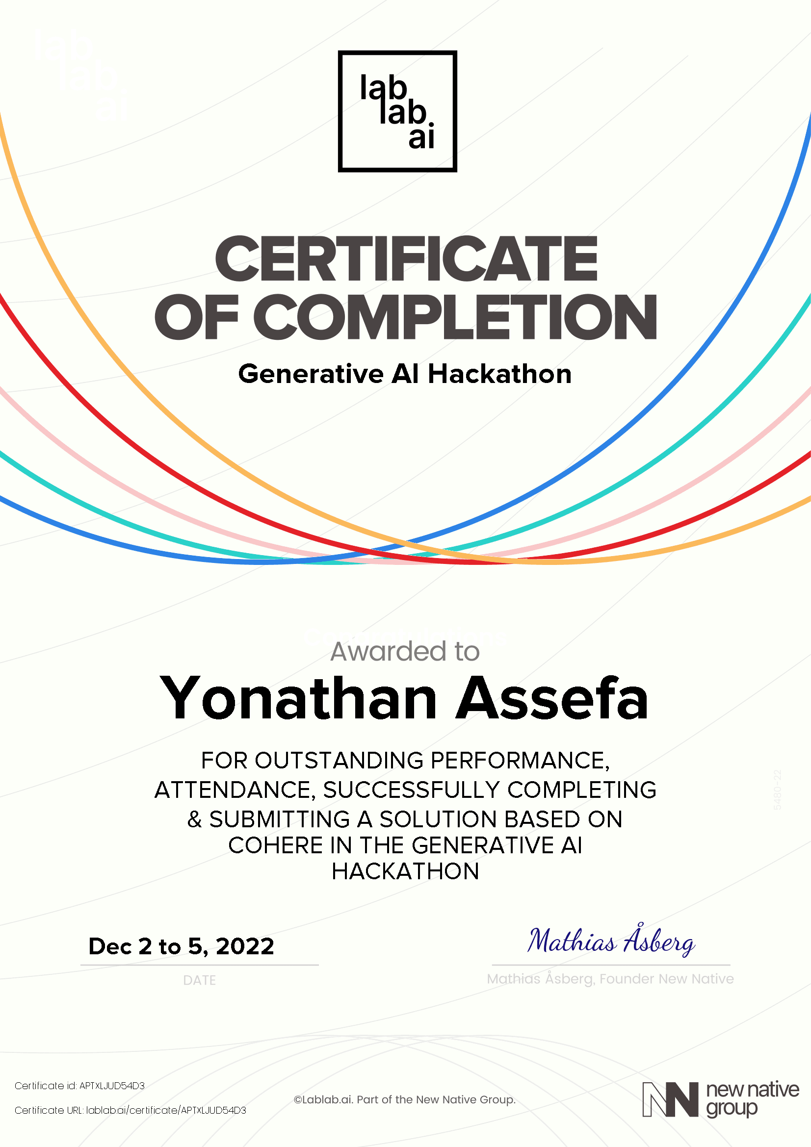 personal certificate