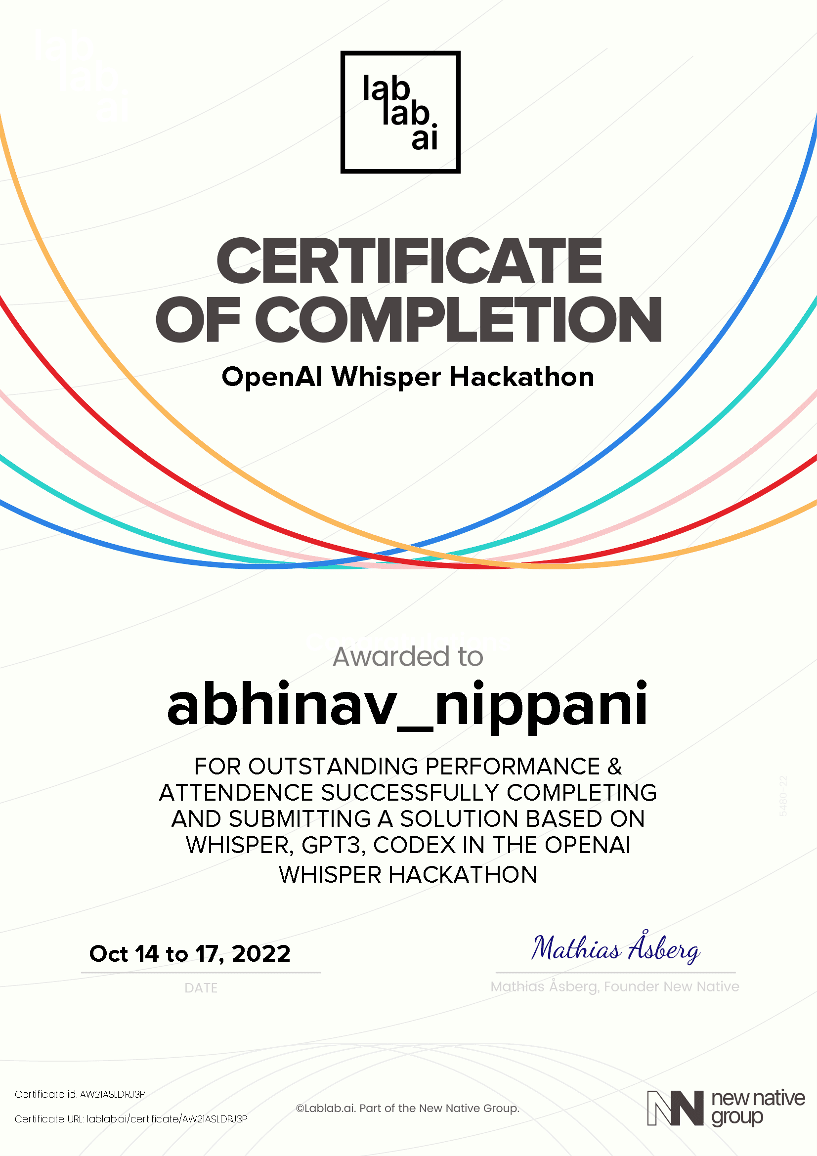 personal certificate