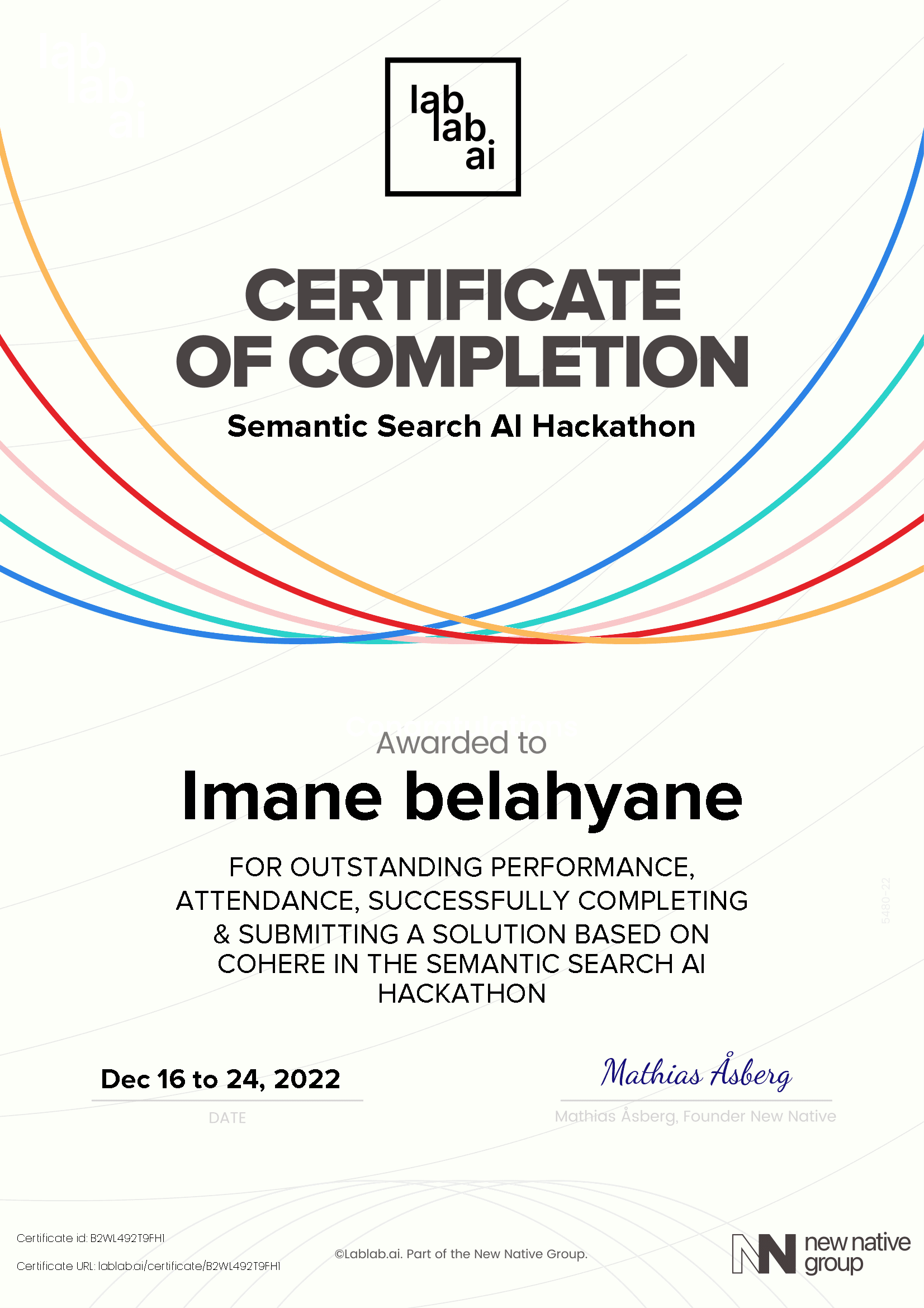 personal certificate