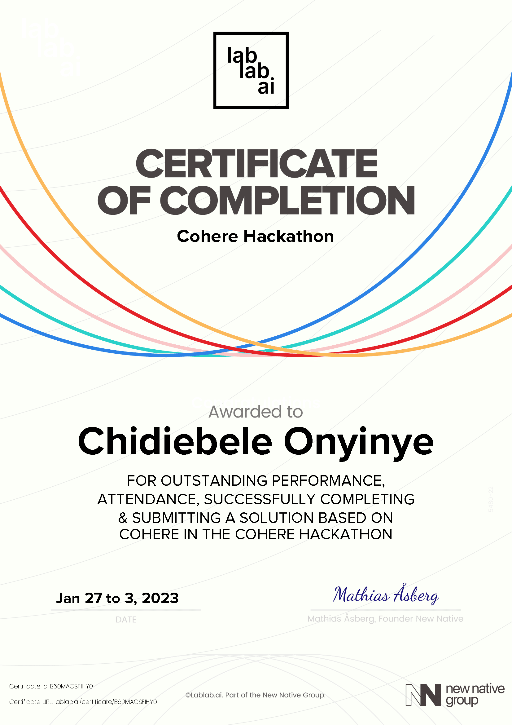 personal certificate