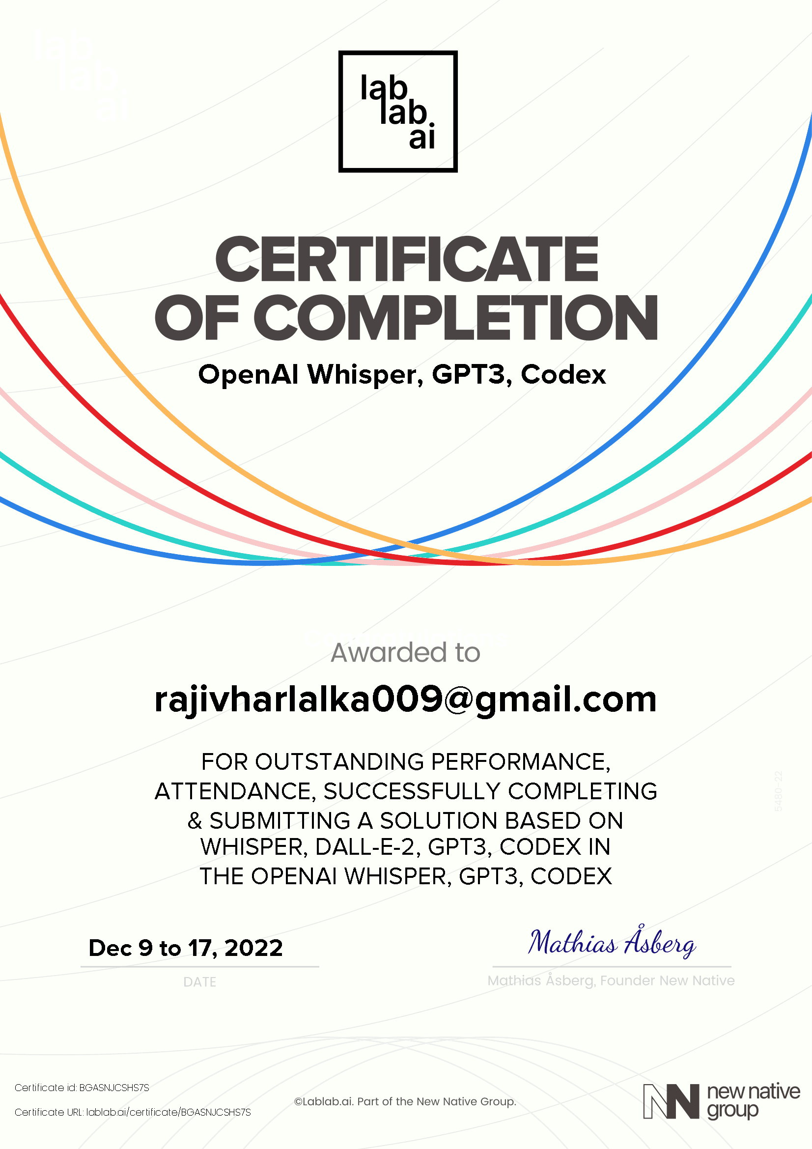 personal certificate