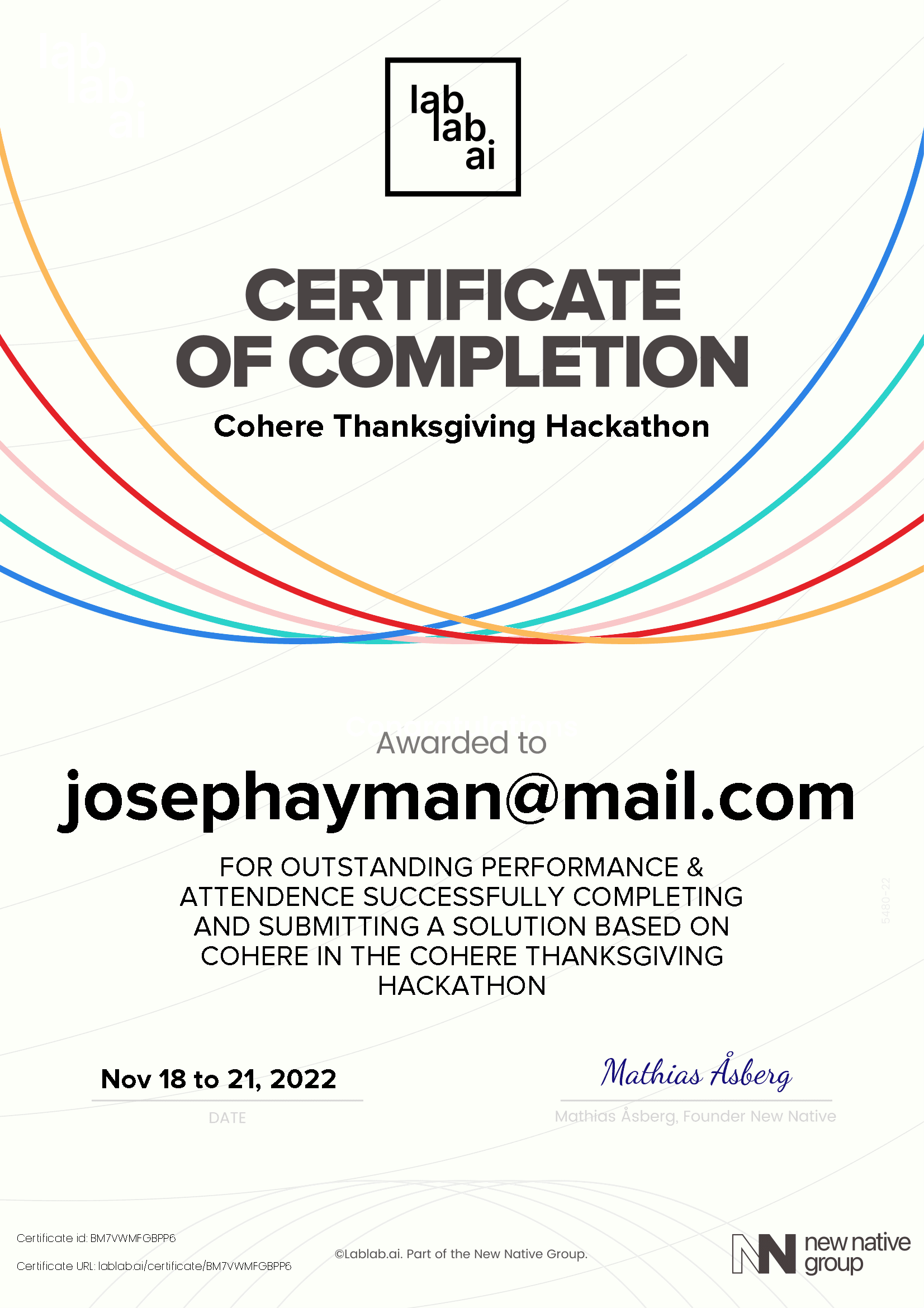 personal certificate