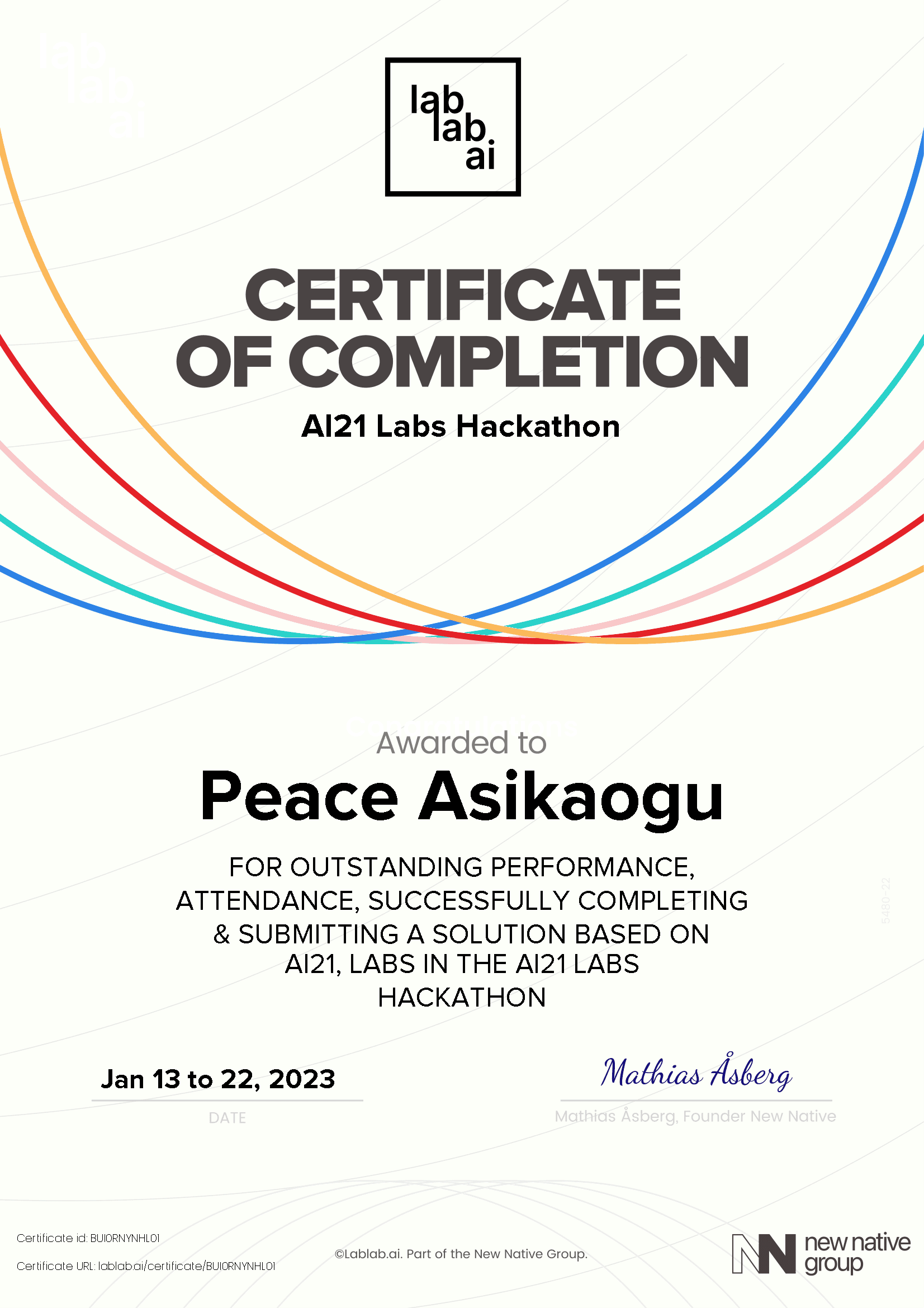 personal certificate