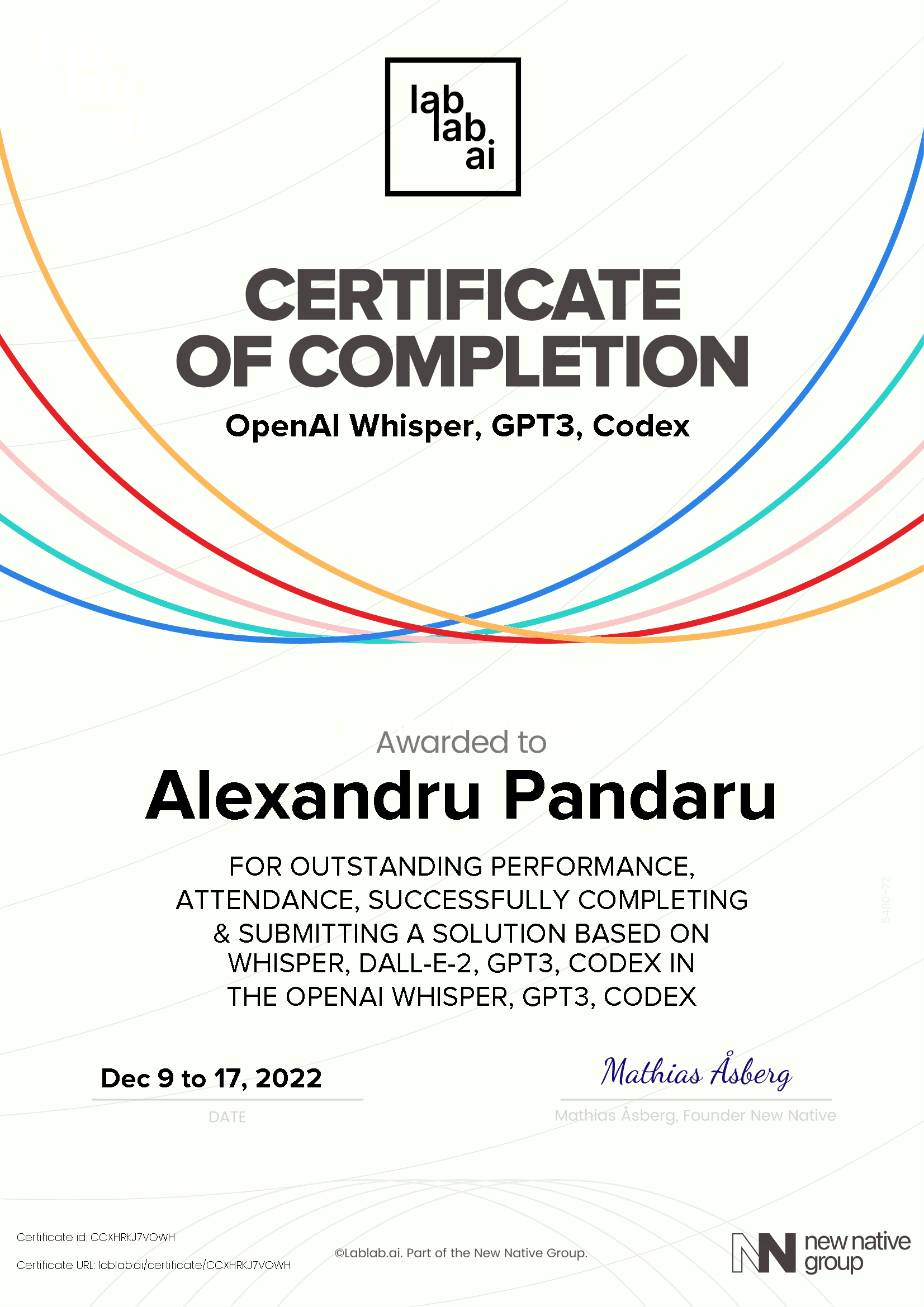 personal certificate