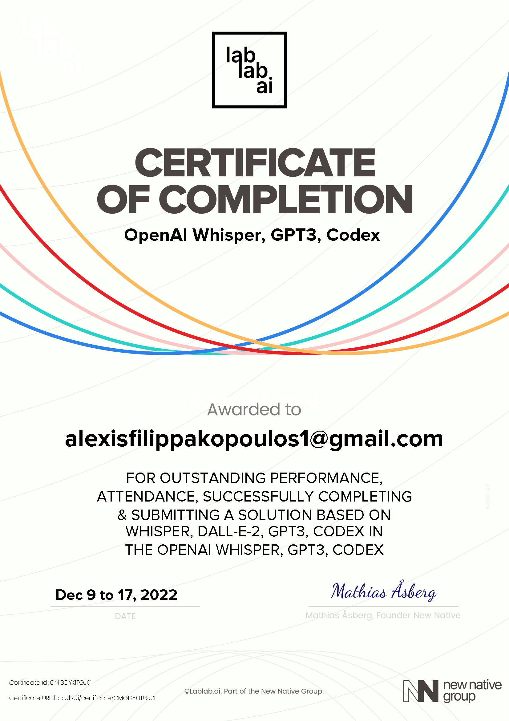 personal certificate