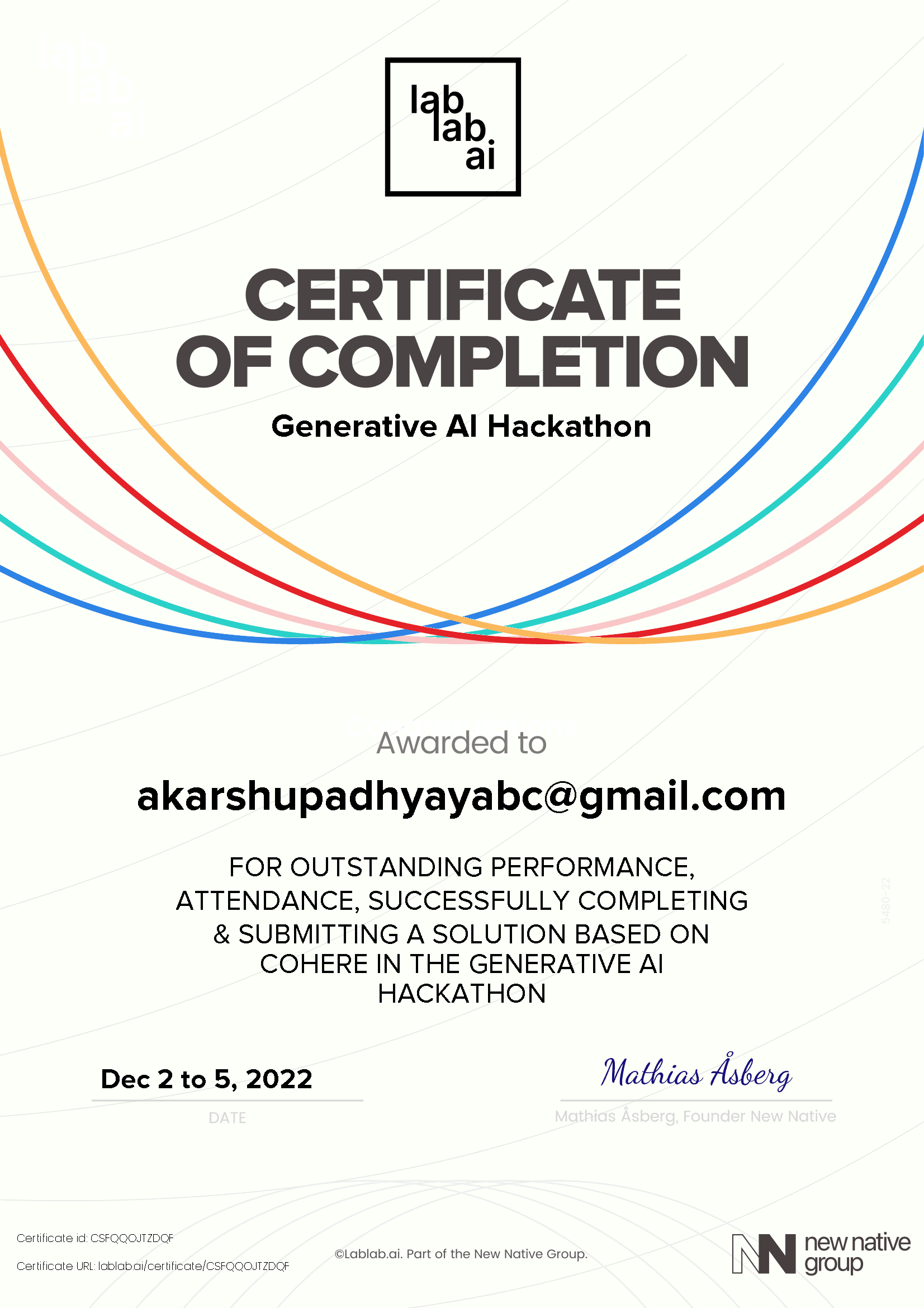 personal certificate