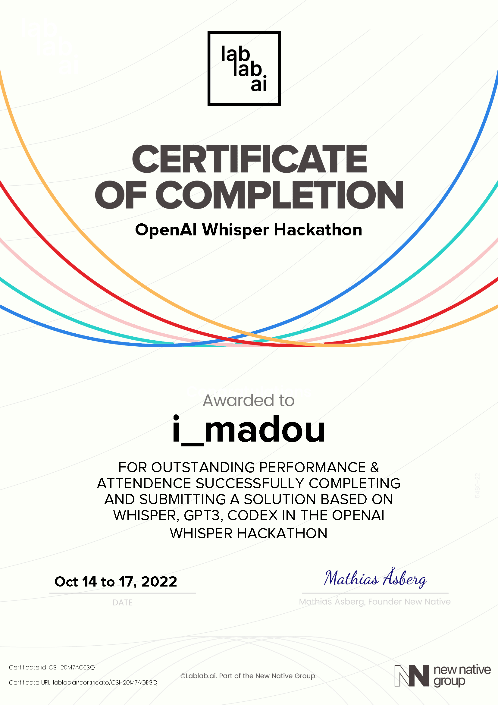 personal certificate