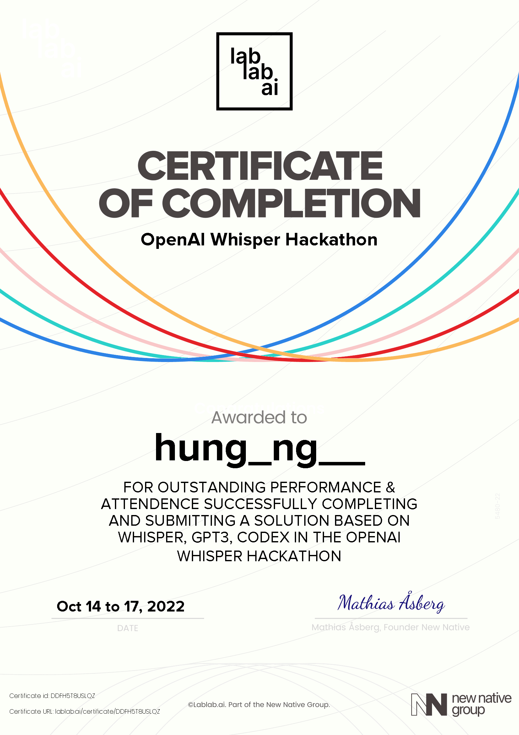 personal certificate