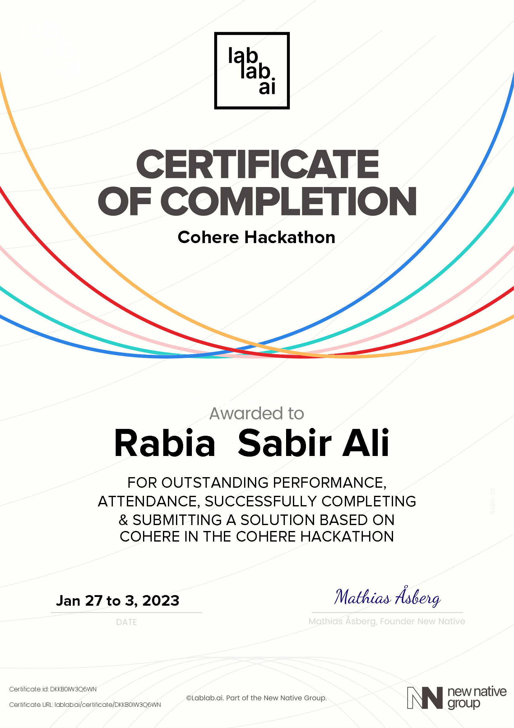 personal certificate