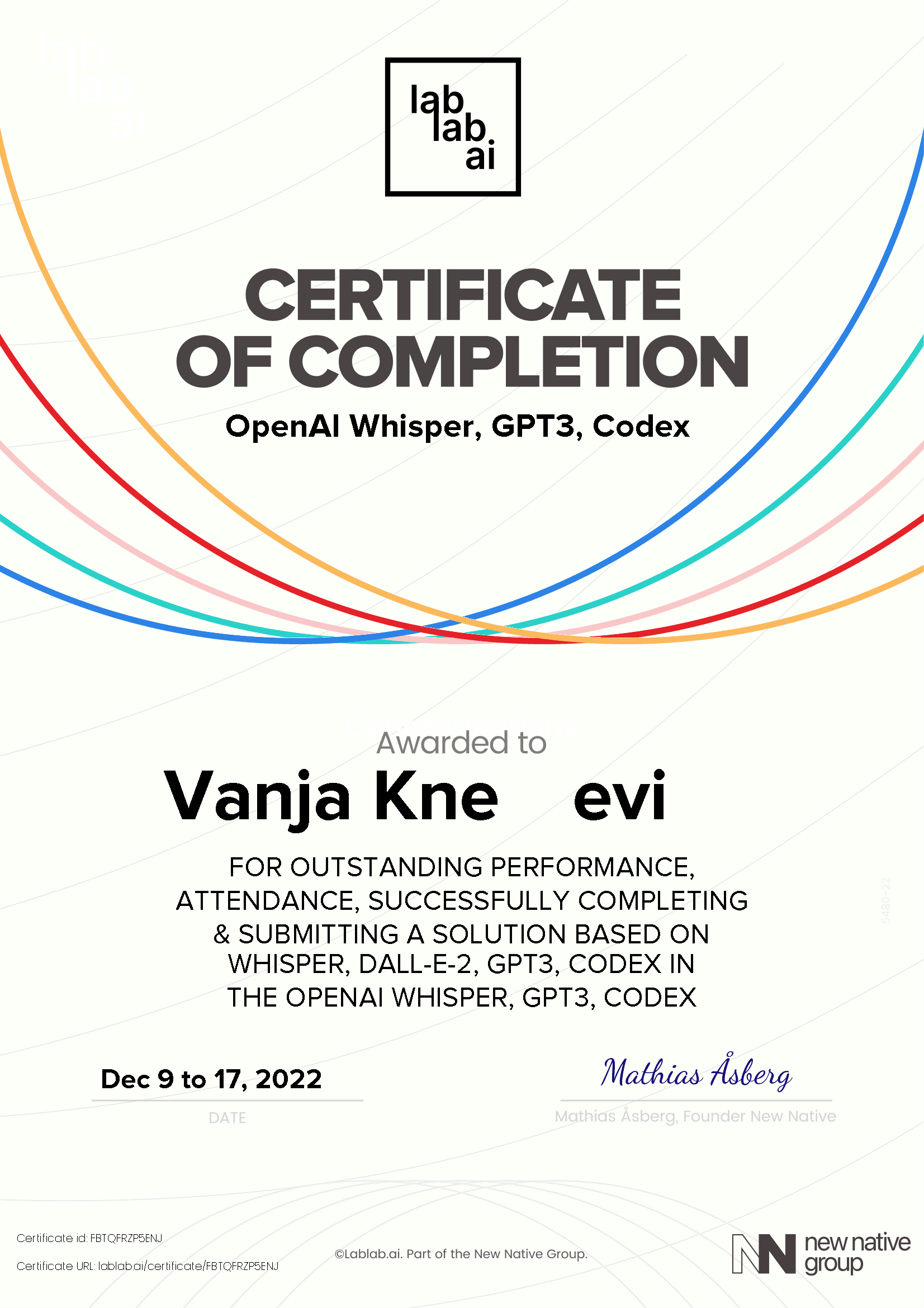 personal certificate