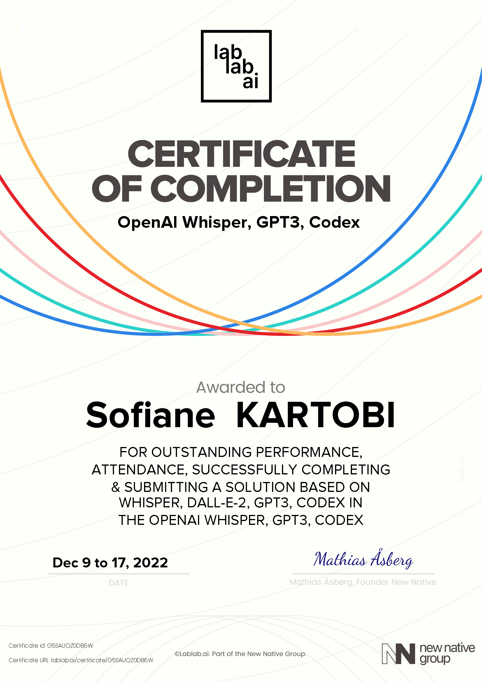 personal certificate