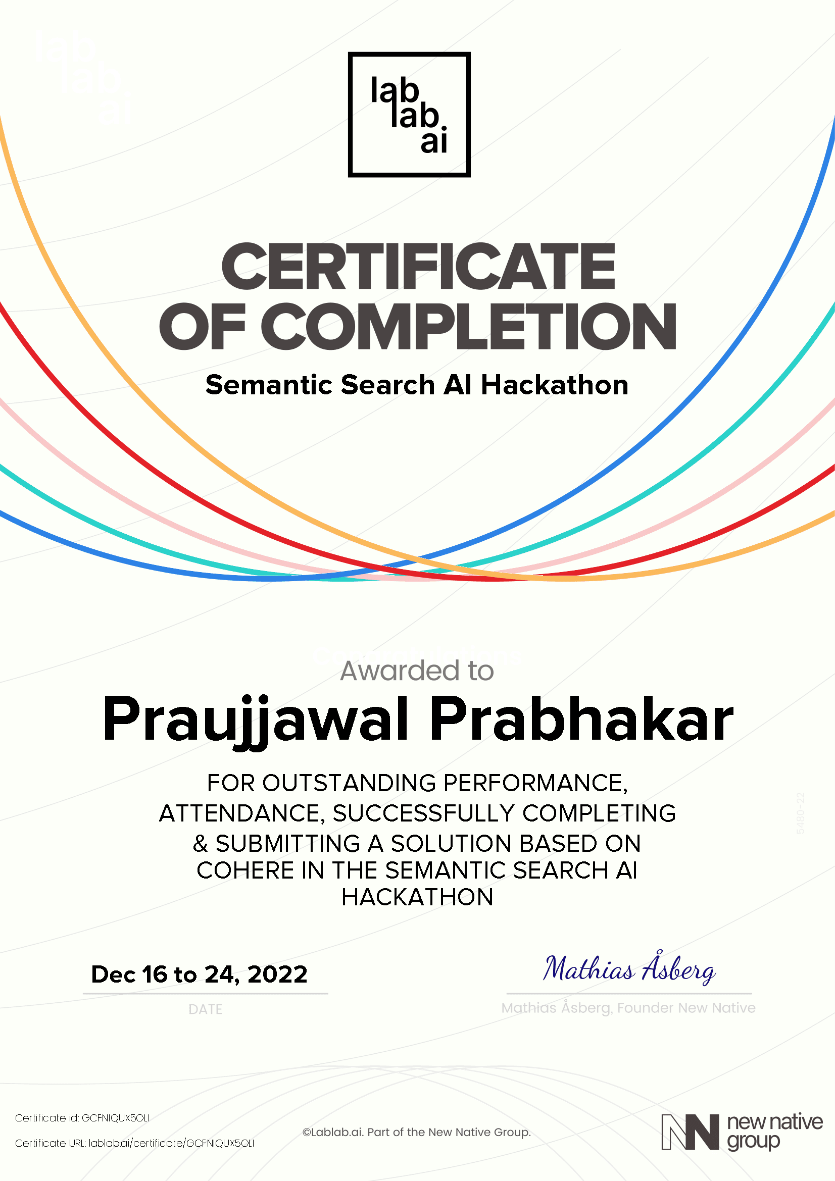 personal certificate