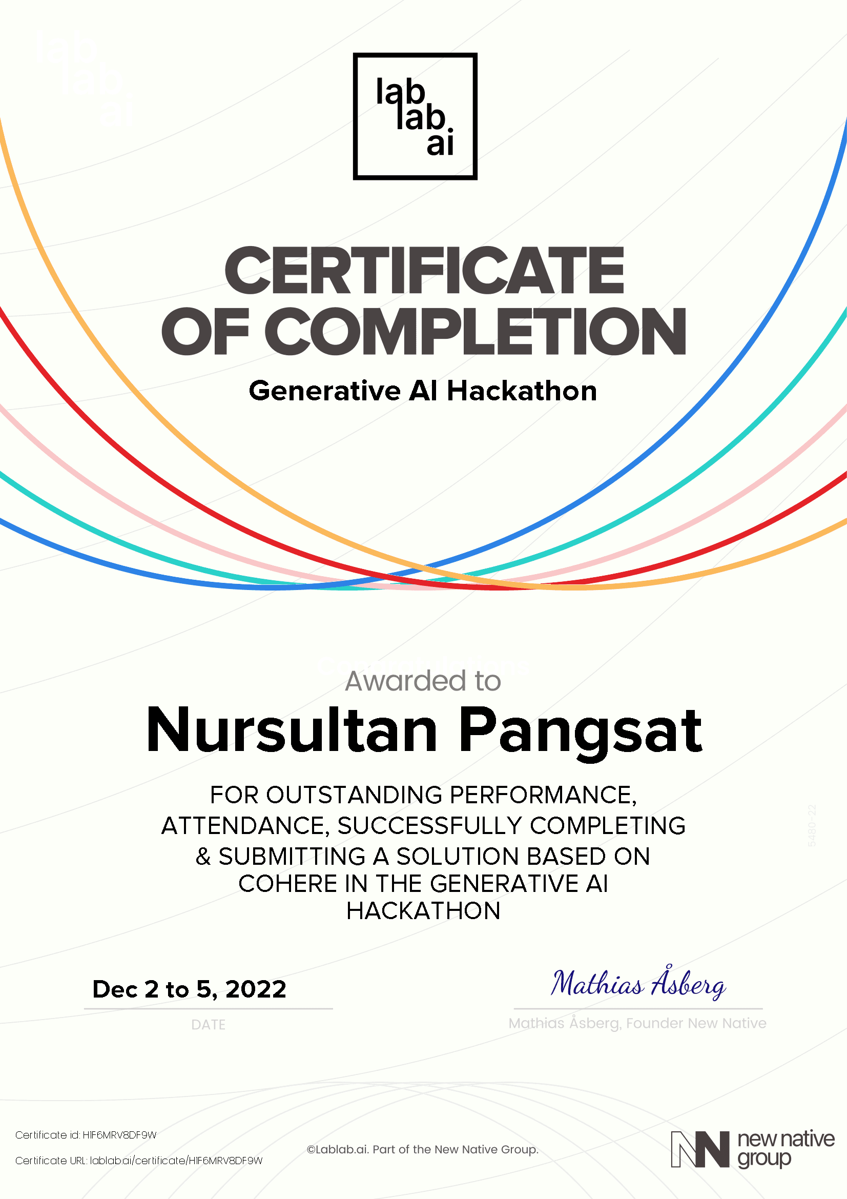 personal certificate