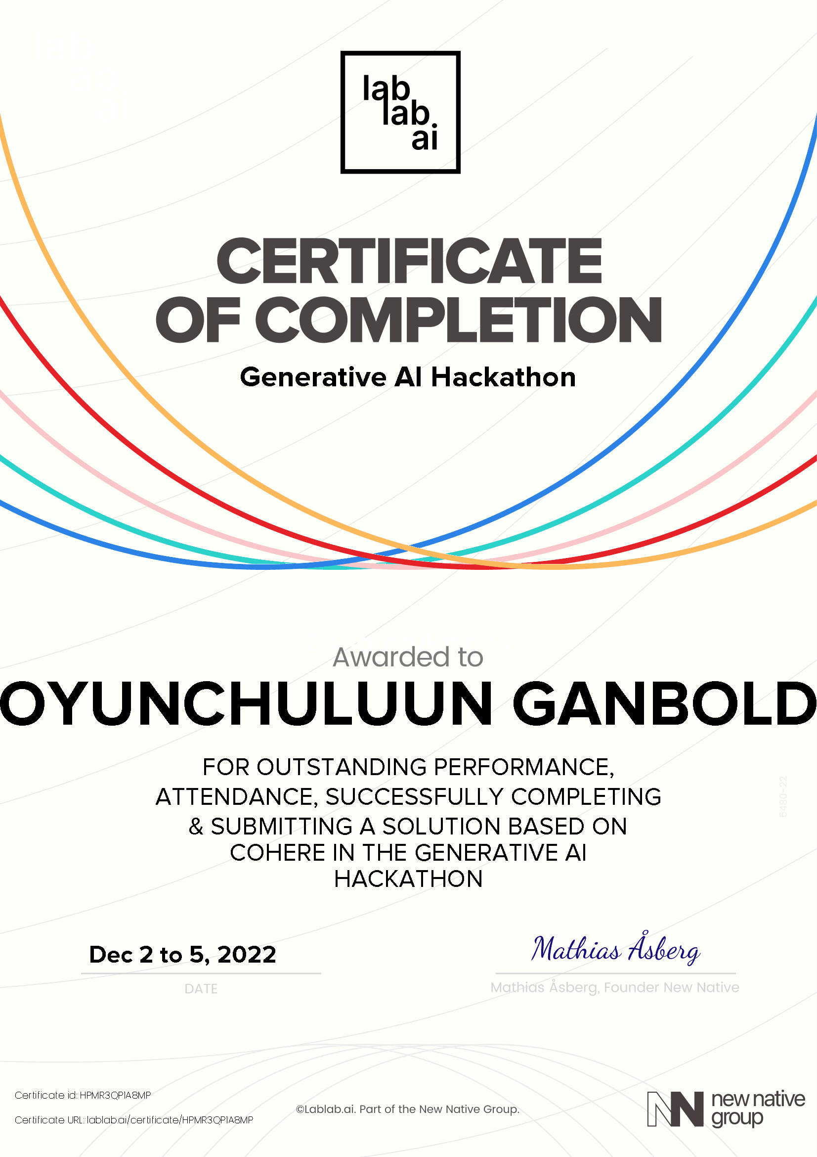 personal certificate