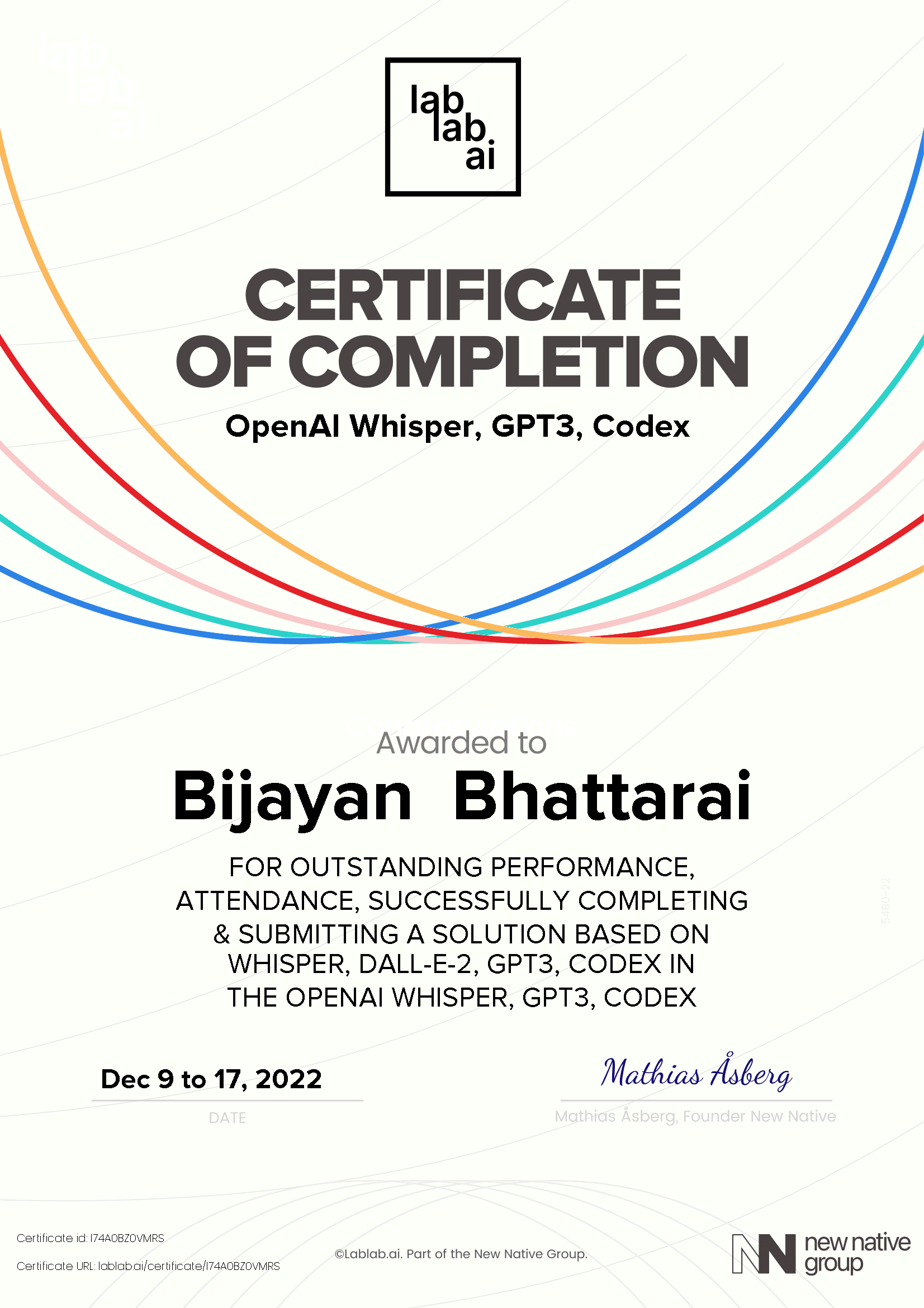 personal certificate