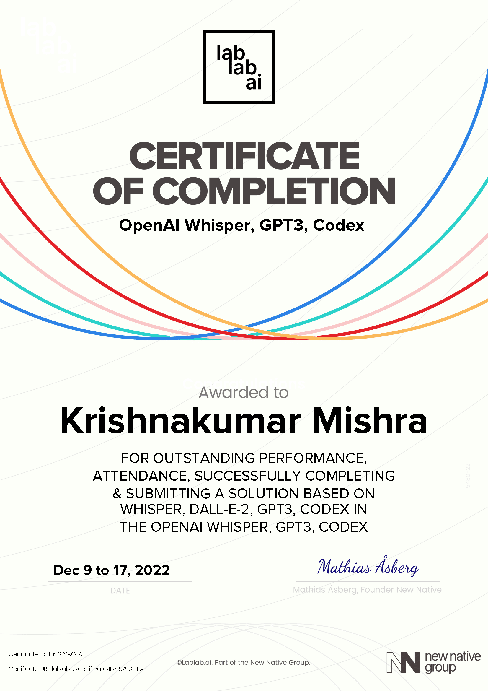 personal certificate