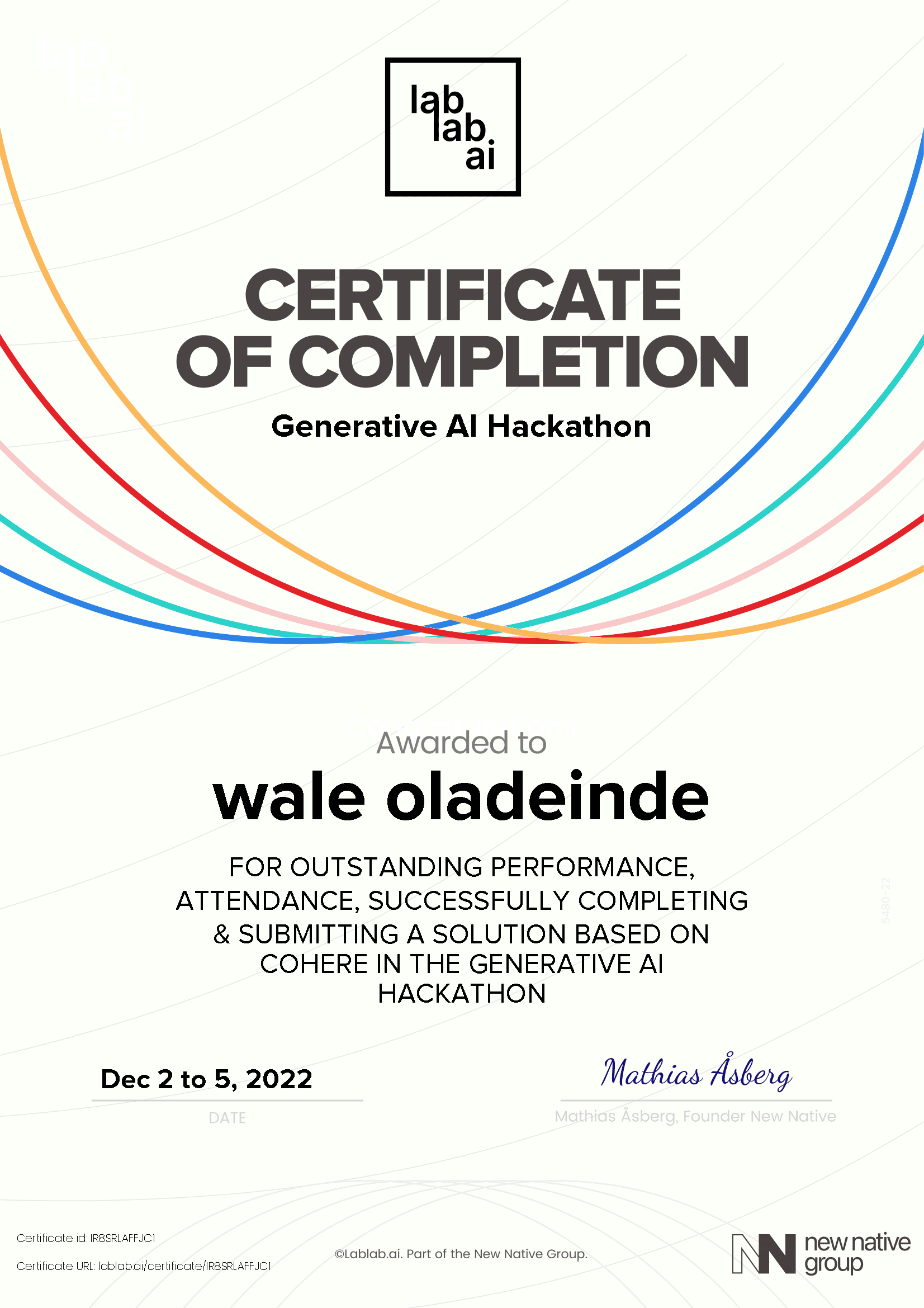 personal certificate