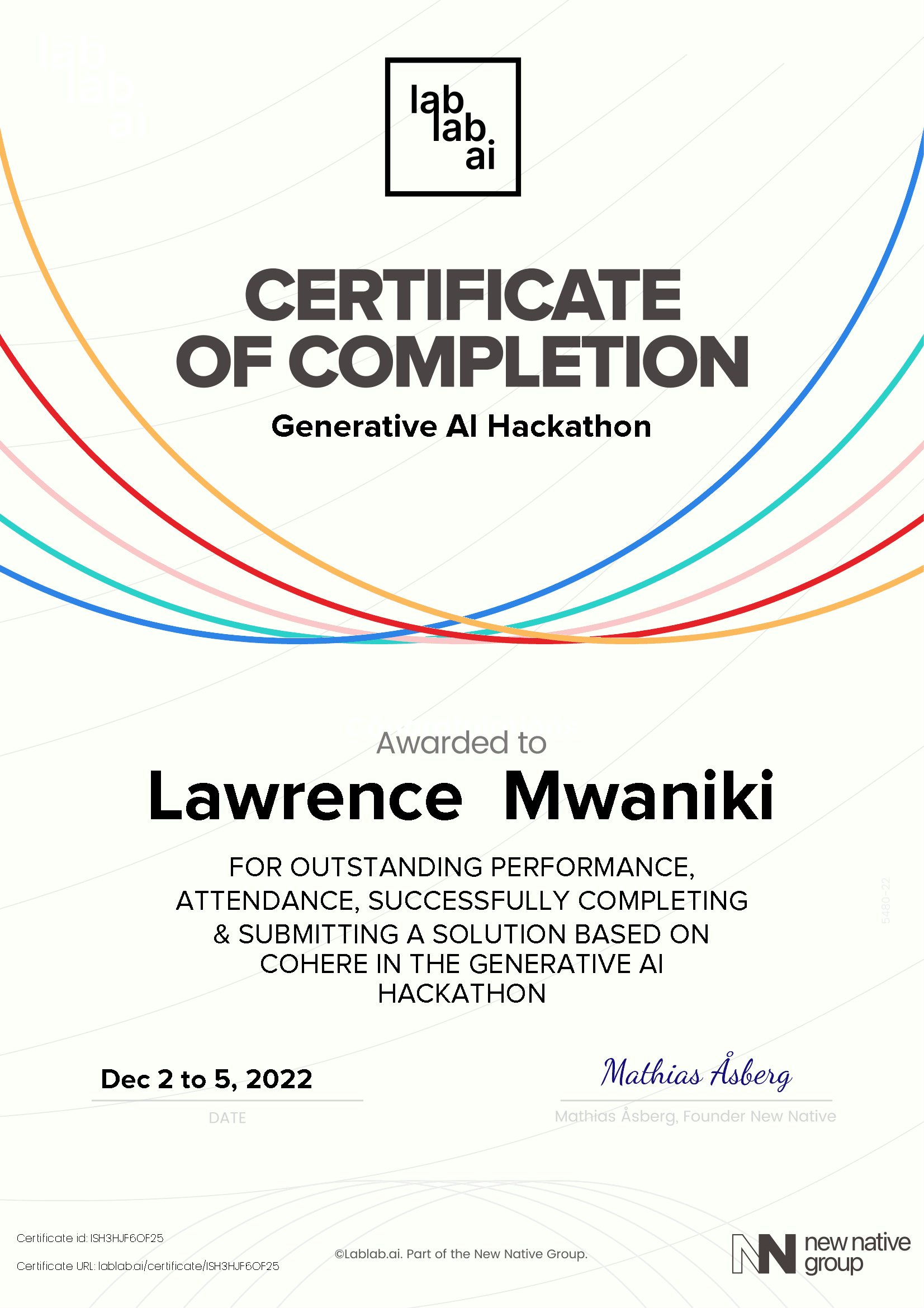 personal certificate