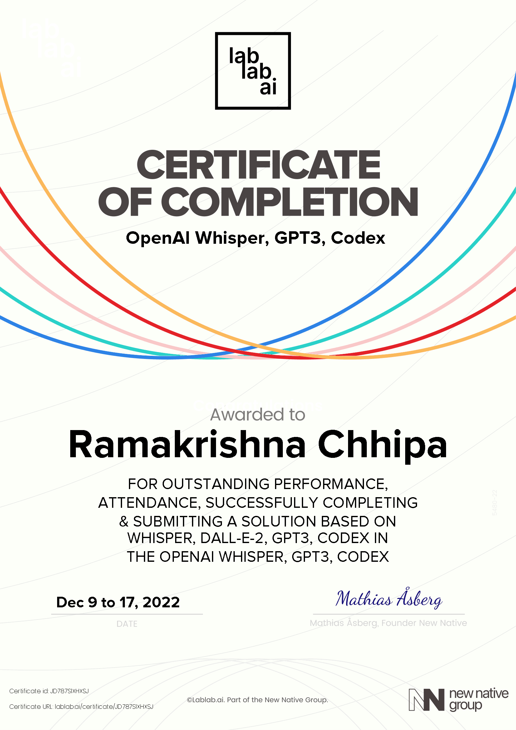 personal certificate