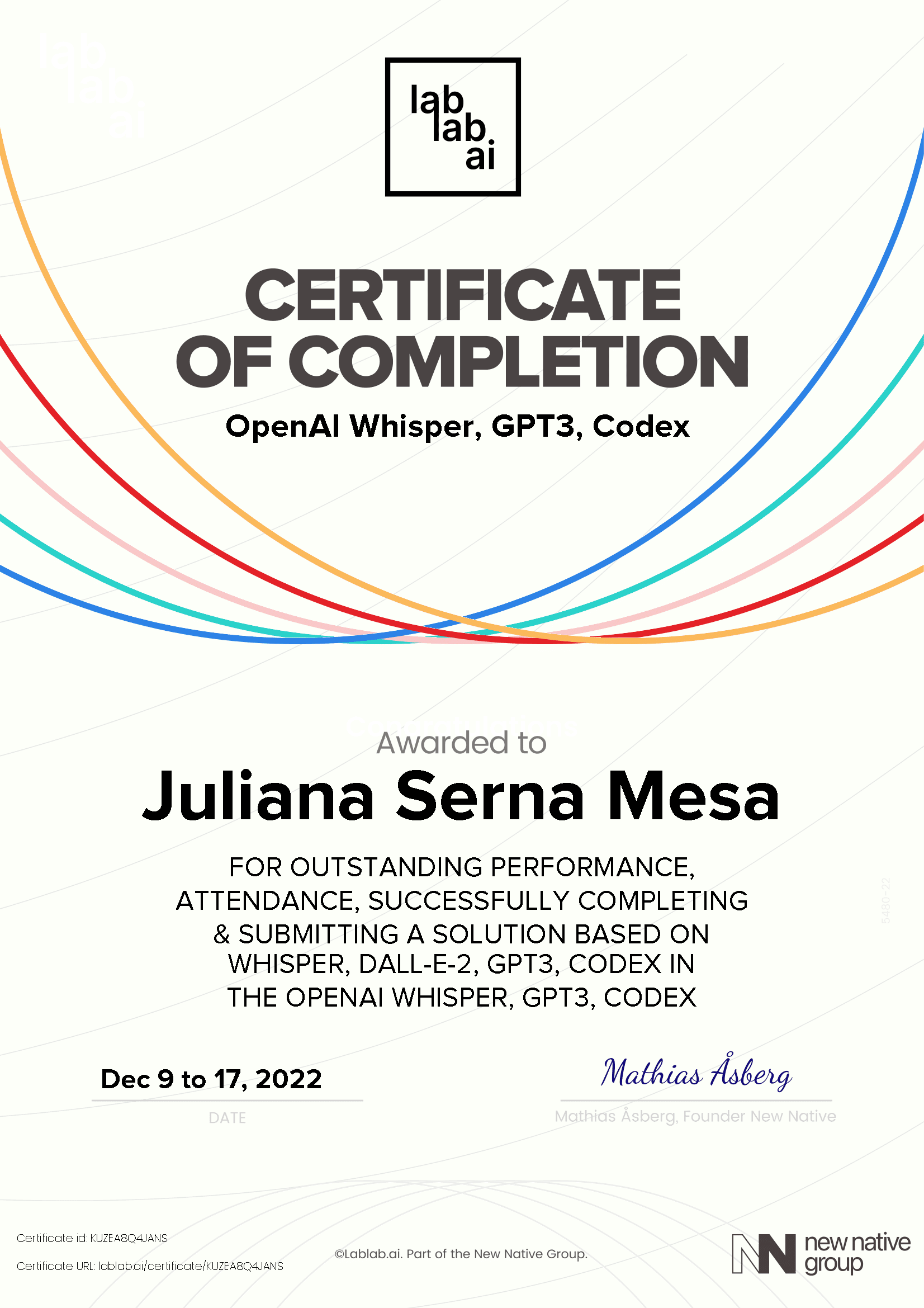 personal certificate