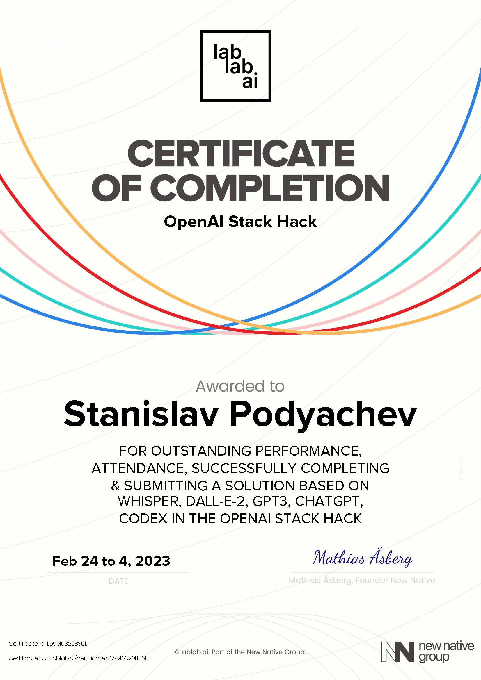 personal certificate