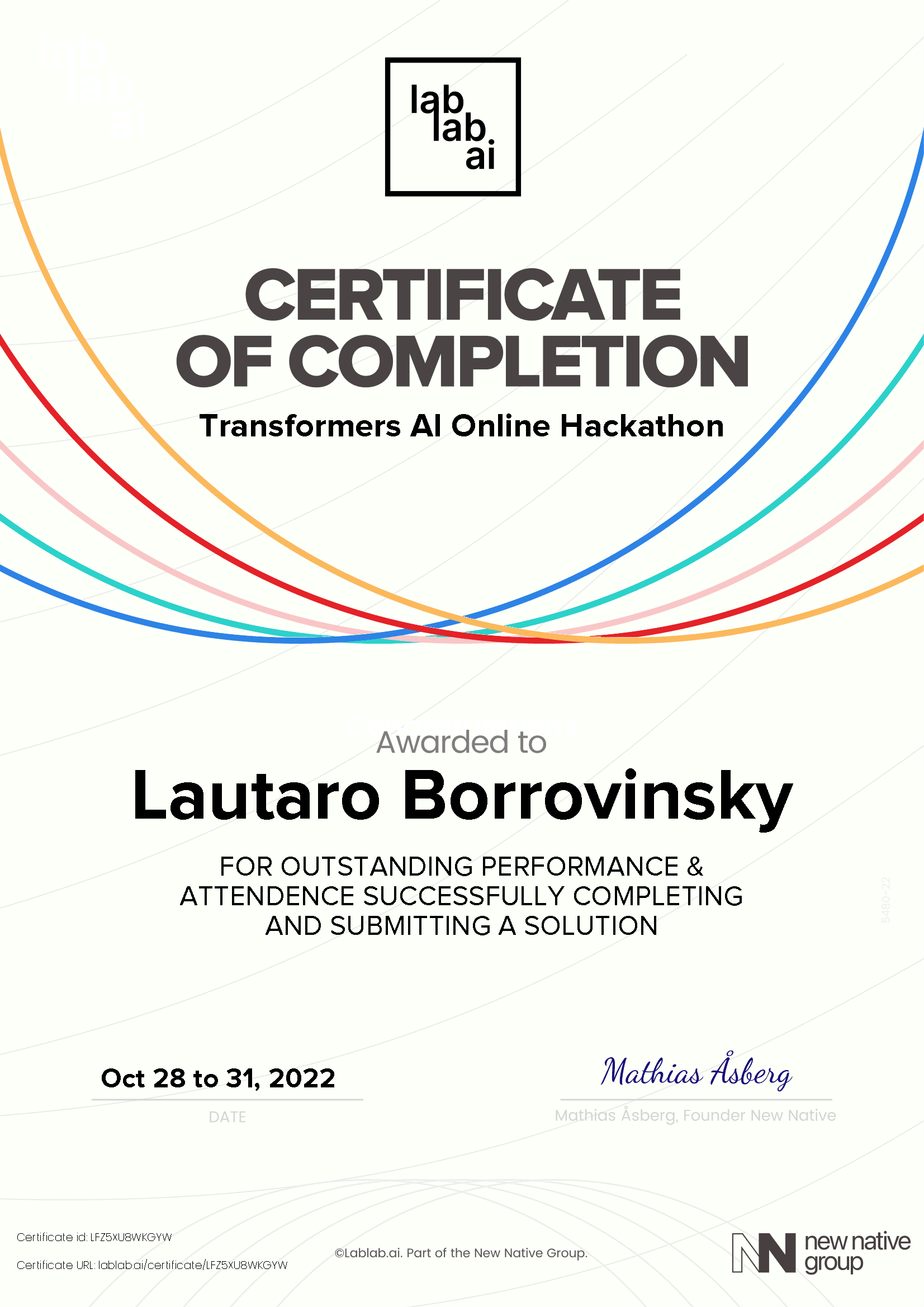 personal certificate