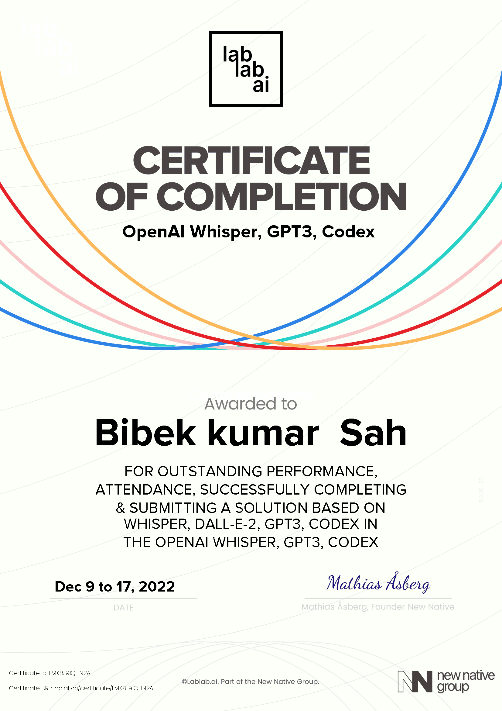 personal certificate